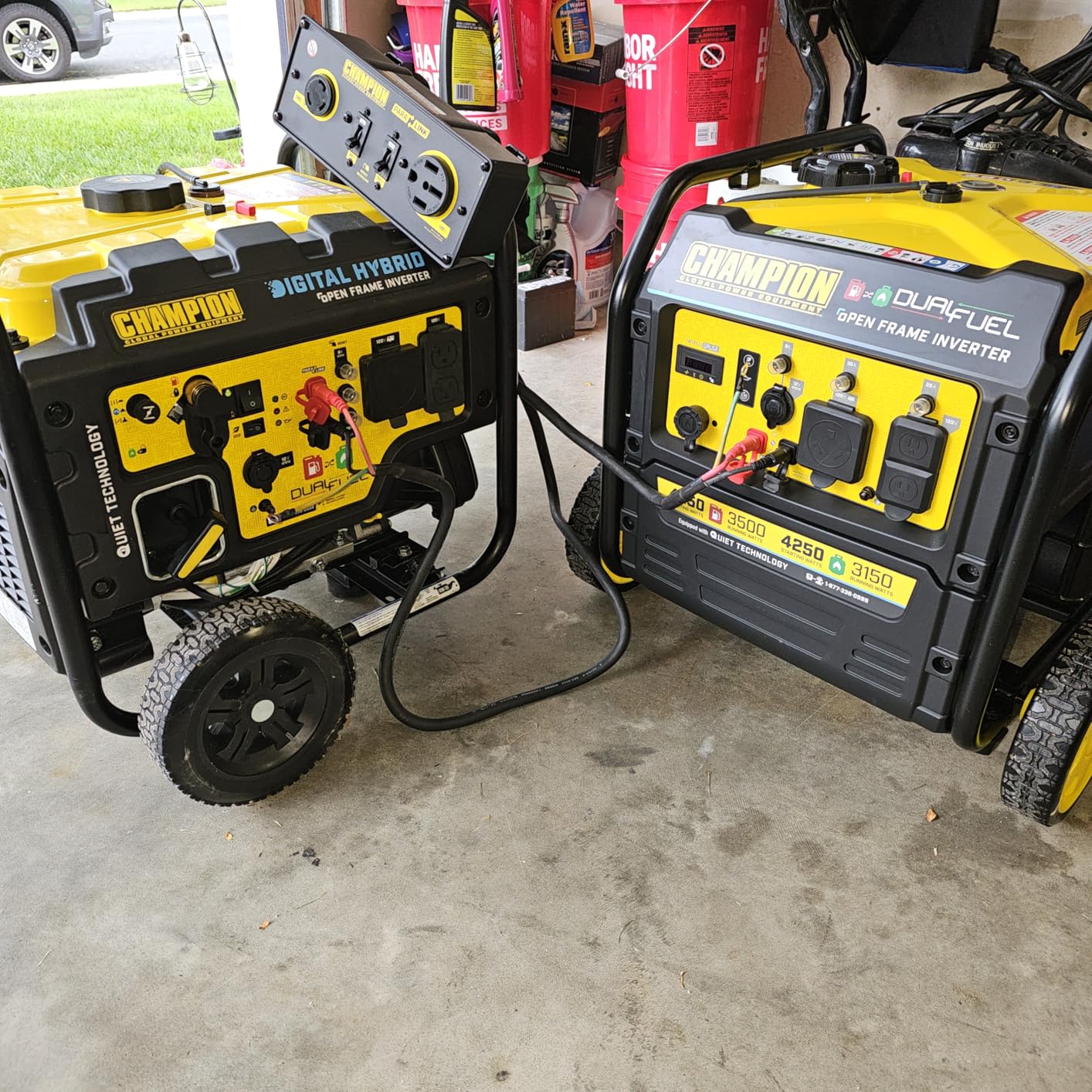 Champion 4250-Watt Dual Fuel Portable Open Frame Inverter Generator, CARB customer photo 1