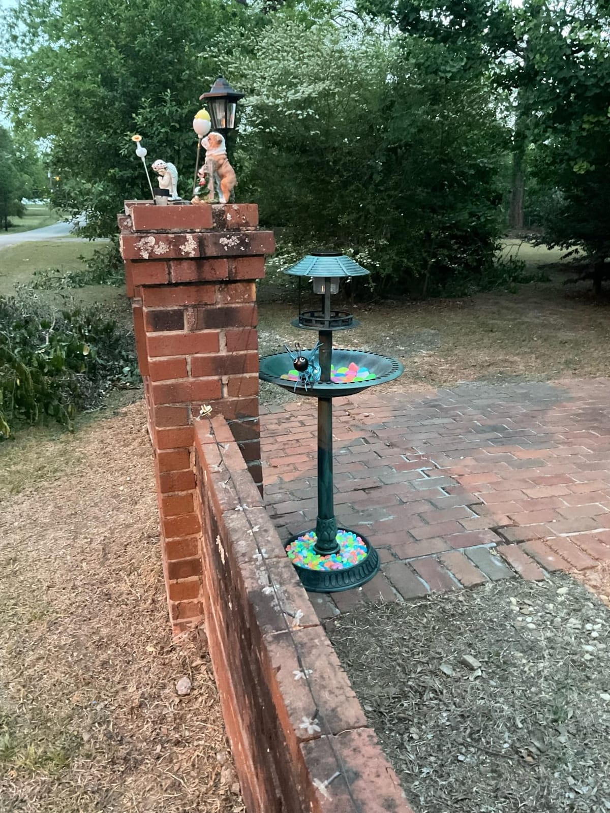 Best Choice Products Solar Outdoor Bird Bath Vintage Resin Pedestal Fountain Decoration for Yard, Garden w/Planter Base, Feeder, Decorative Bird Cage, Fillable Stand - Bronze customer photo 2
