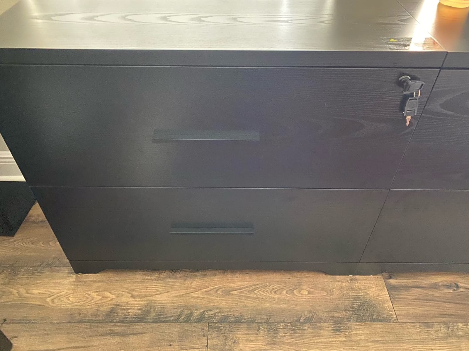 DEVAISE Lateral File Cabinet with Lock, 2 Drawer Filing Cabinet, Black customer photo 1
