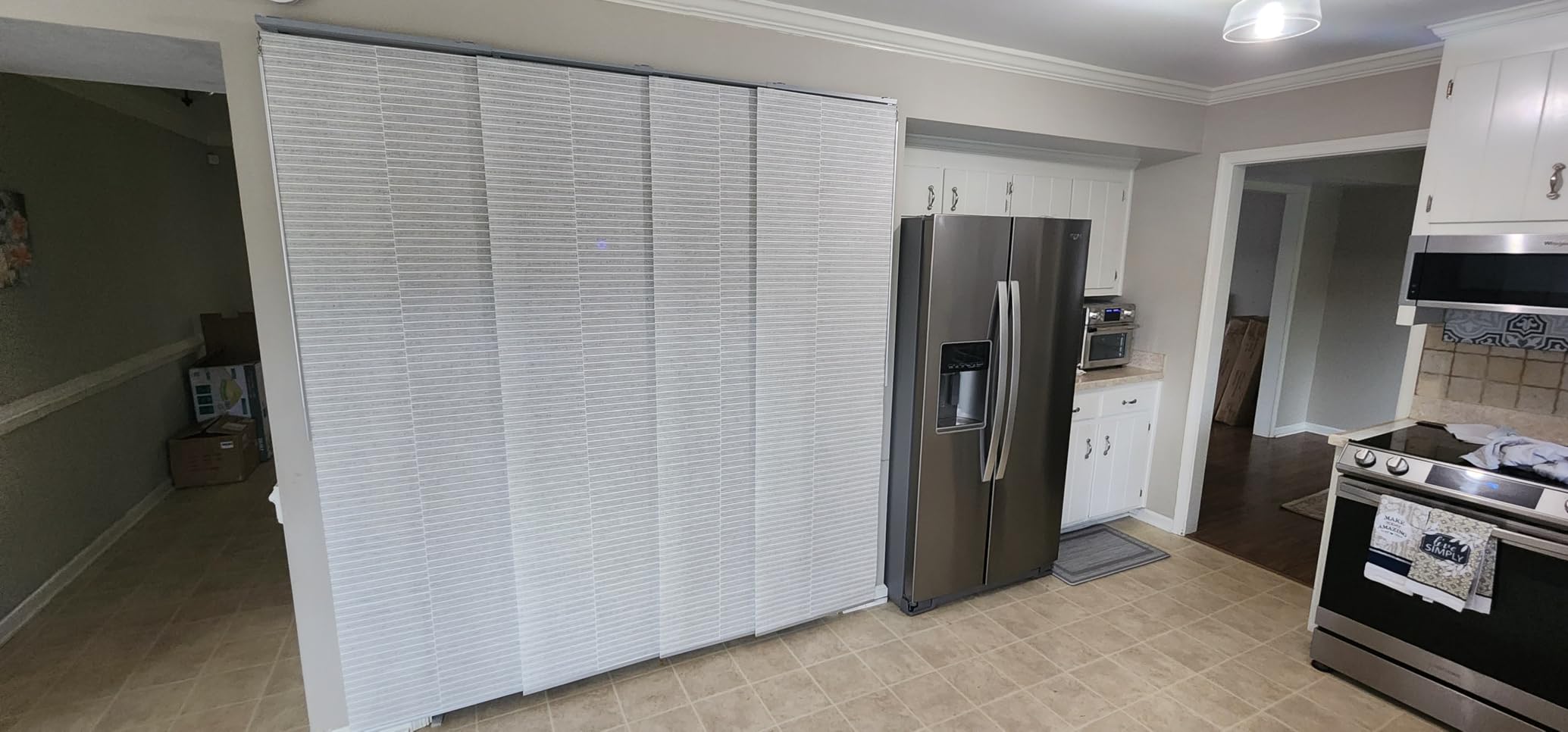 GoDear Design Vertical Blinds Gray Woven 45.8
