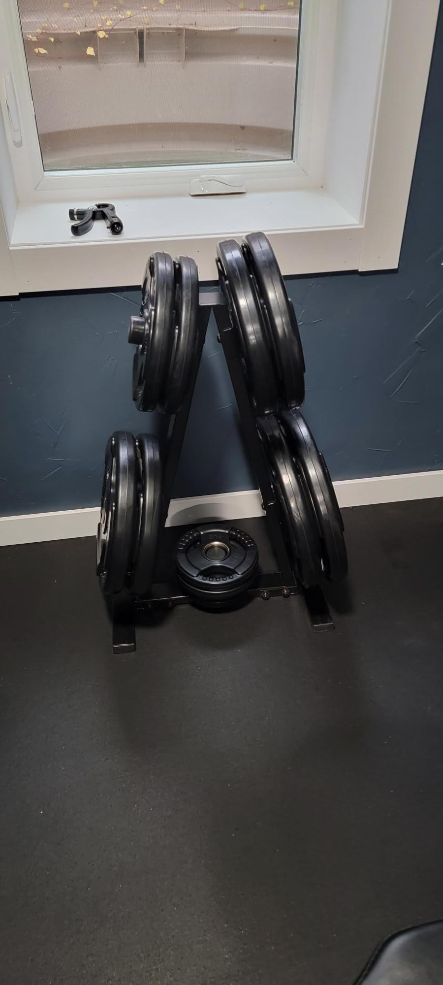 RitFit Olympic Rubber Grip Weight Plates, 2-Inch Barbell Set customer photo 2