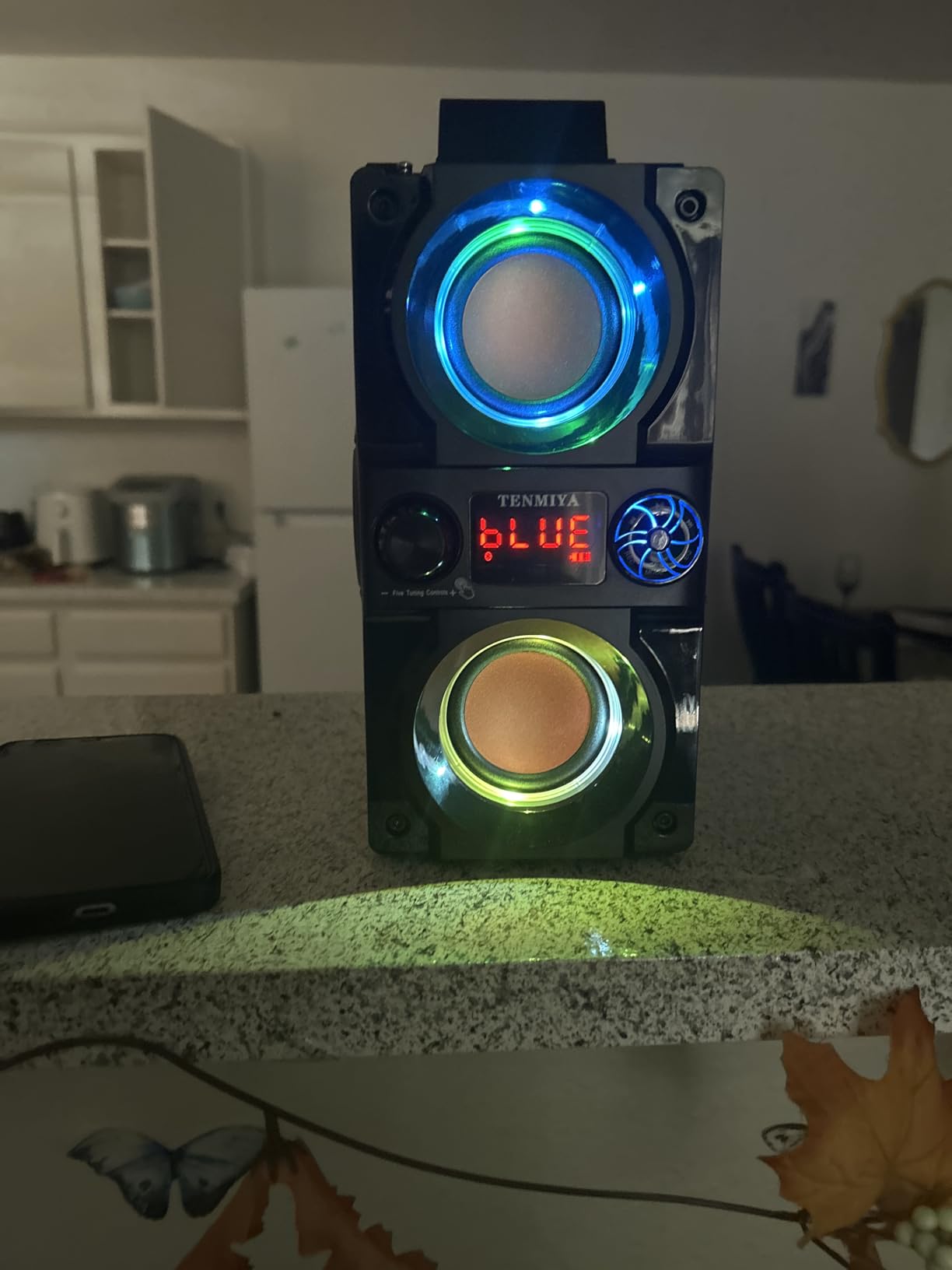 Bluetooth Speaker, 40W (60W Peak) Portable Wireless Speaker with Colorful Lights, Double Subwoofer Heavy Bass, FM Radio, MP3 Player, Bluetooth 5.0, Loud Stereo speakers for Home Outdoor Party Camping customer photo 2