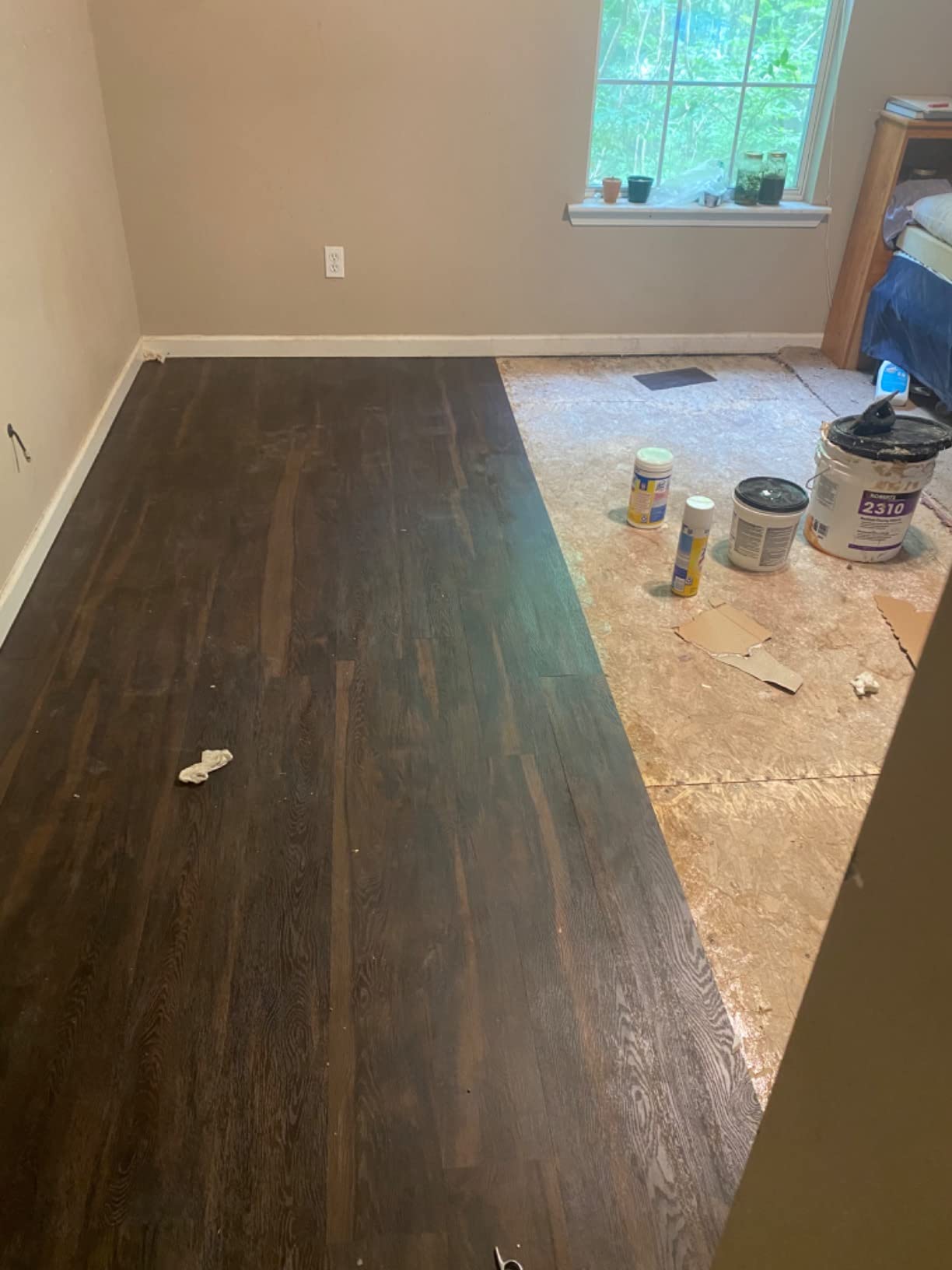 MSI Hampstead Maplewood Gray 6in. x 48in. Glue Down Wood Look LVT Plank customer photo 1