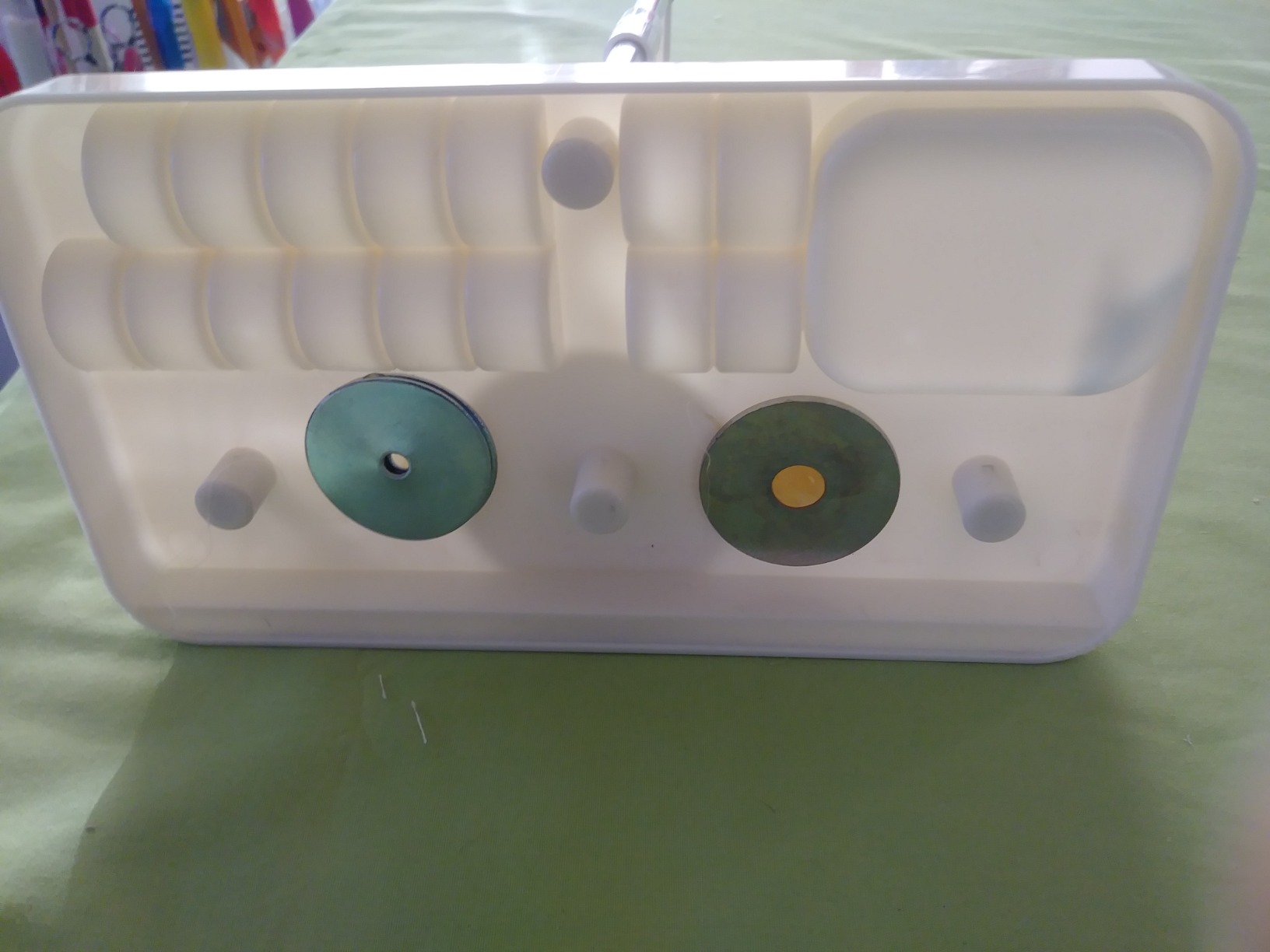 Thread Spool Holder Stand- 3 Spools Holder for Domestic (Home-Base) Embroidery and Sewing Machines - Four Colors for Choices customer photo 1