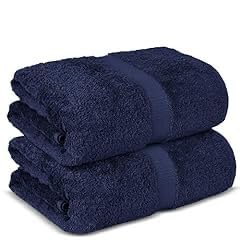 Chakir Turkish Linens 100% Cotton 2-Pack Bath Sheets 35x70, Navy customer photo 1