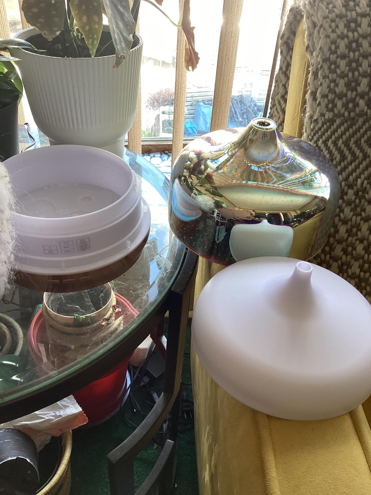 Porseme 500ml Glass Essential Oil Diffuser Aromatherapy Ultrasonic Cool Mist Humidifier 15-21 Running Hours Waterless Auto-Off Air Diffusers for Sleeping Yoga Working Spa(Light Blue) customer photo 2