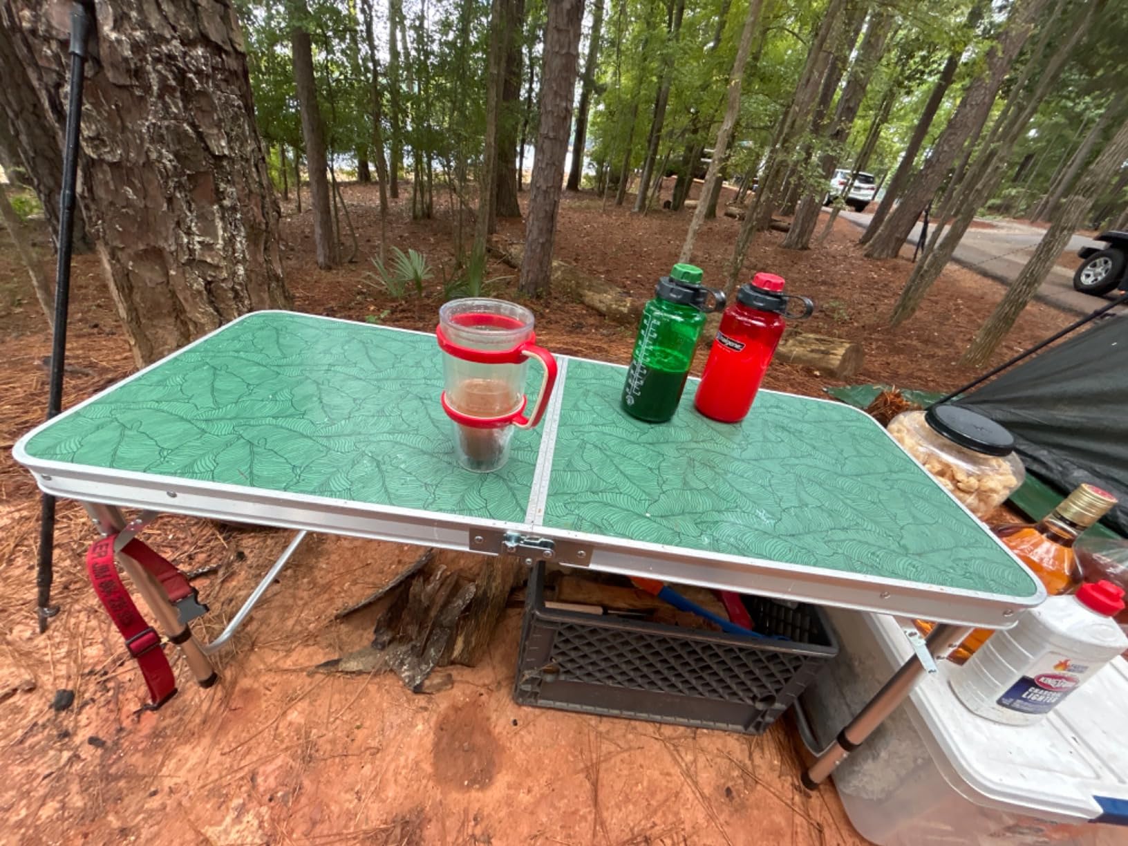 Camp Field Camping Folding Aluminum Table with Adjustable Legs for Outdoor Travel Beach, Backyards, BBQ, Party and Picnic Foldable Table customer photo 1