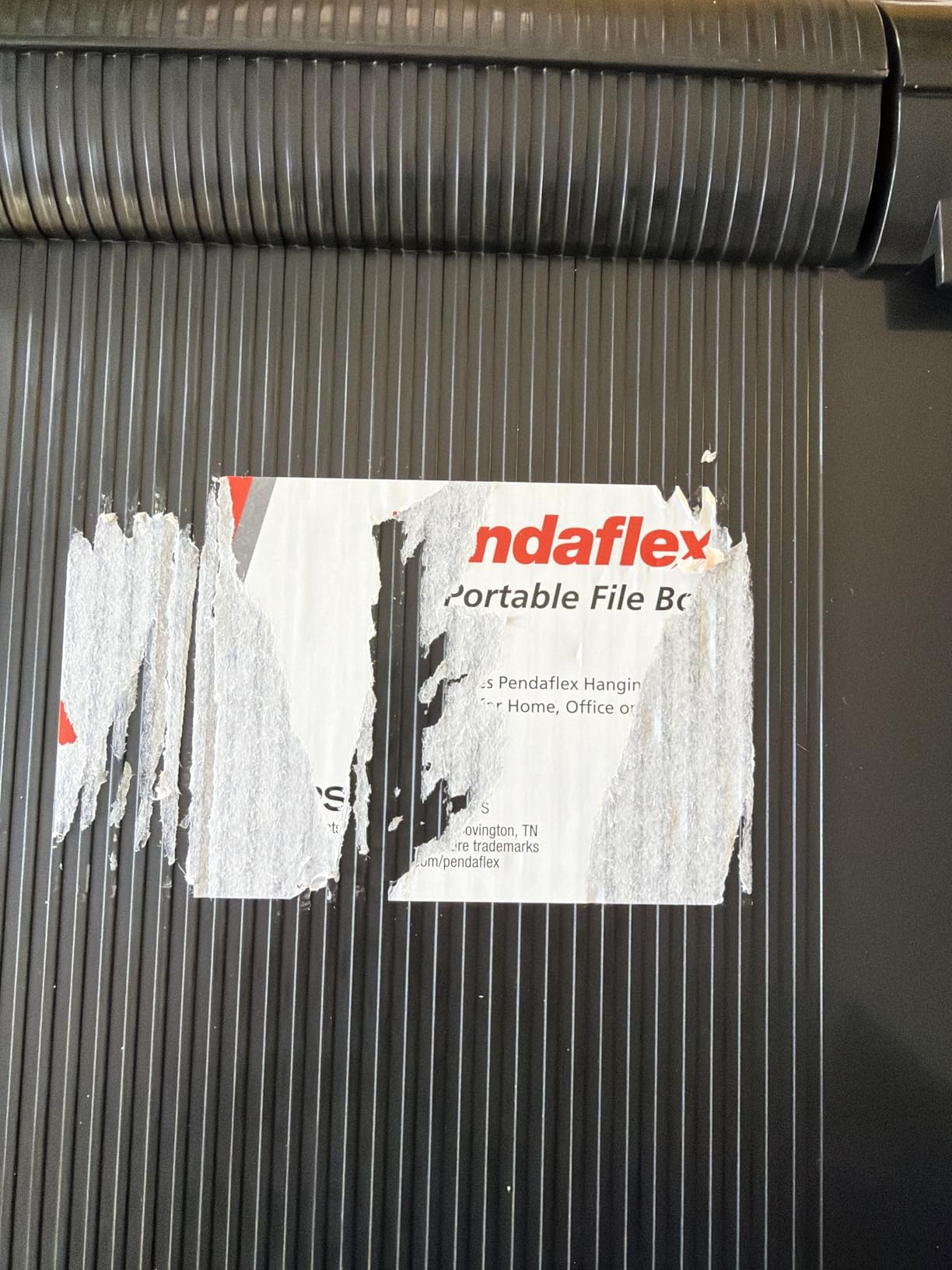 Pendaflex Portable File Box with File Rails, Simple Document Storage, File Bin for Home and Office, Hinged Lid with Double Latch Closure, Black, 3 Black Letter Size Hanging Folders Included (41742AMZ) customer photo 2