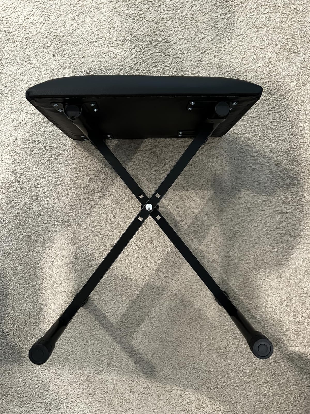 CAHAYA Keyboard Bench X-Style Height Adjustable 16.3-19.6in Padded Cushion Piano Stool Bench Keyboard Chair for Keyboards Piano CY0257 customer photo 2