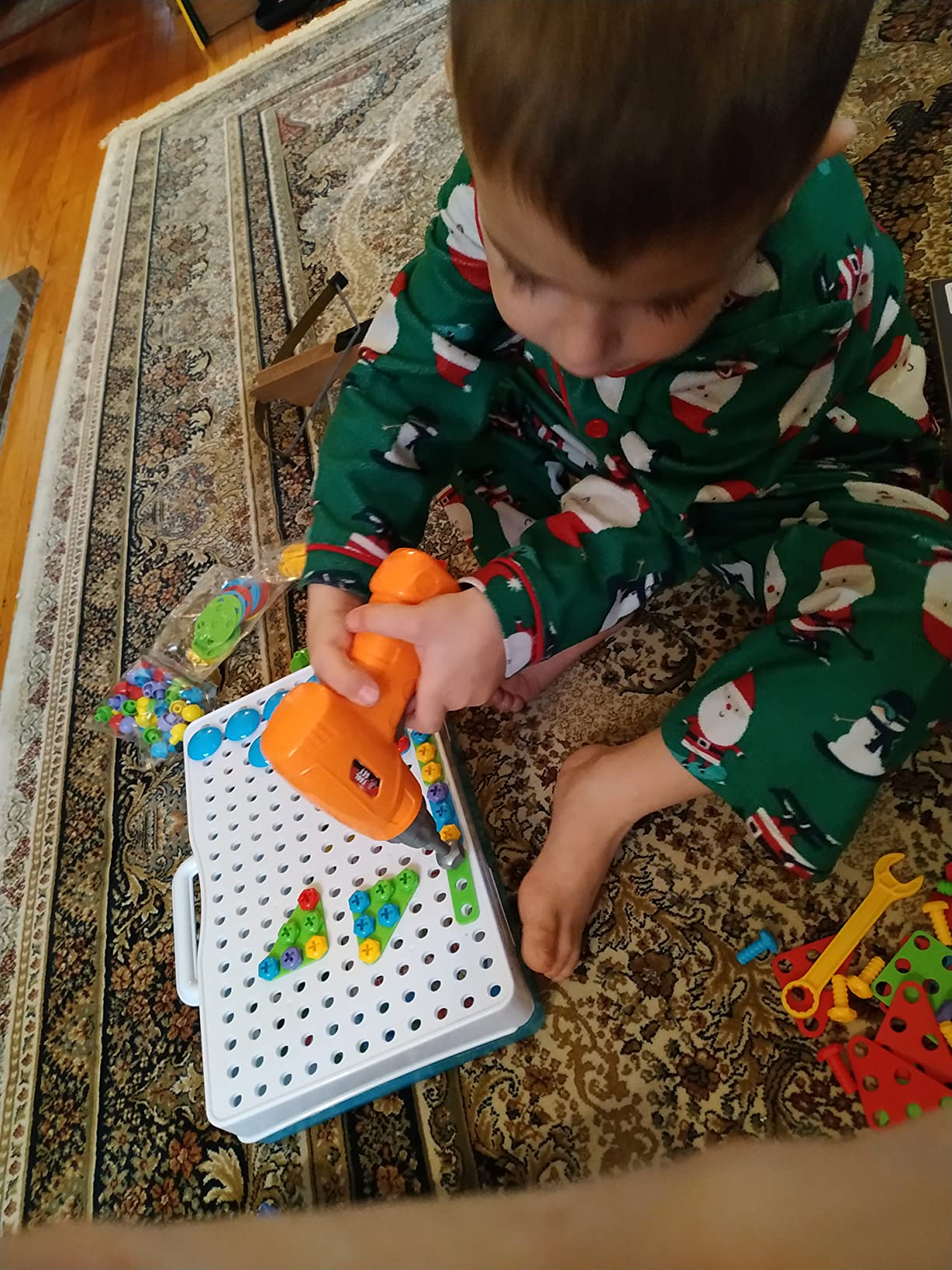 Educational Toys Building Blocks, 244 Pieces Electric Screwdriver DIY Building Toys for Boys and Girls, Educational Construction Building kit for Kids Ages 4 5 6 7 8 9 10 Year Old customer photo 2