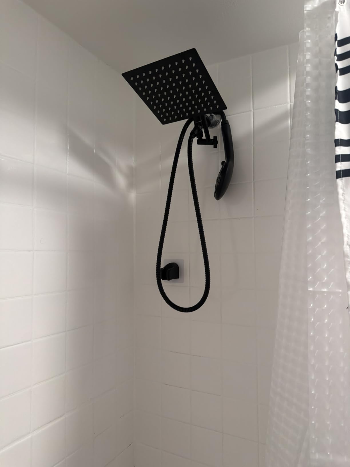 Shower Head, 8'' High Pressure Rainfall/Handheld Shower Combo, Matte Black customer photo 1