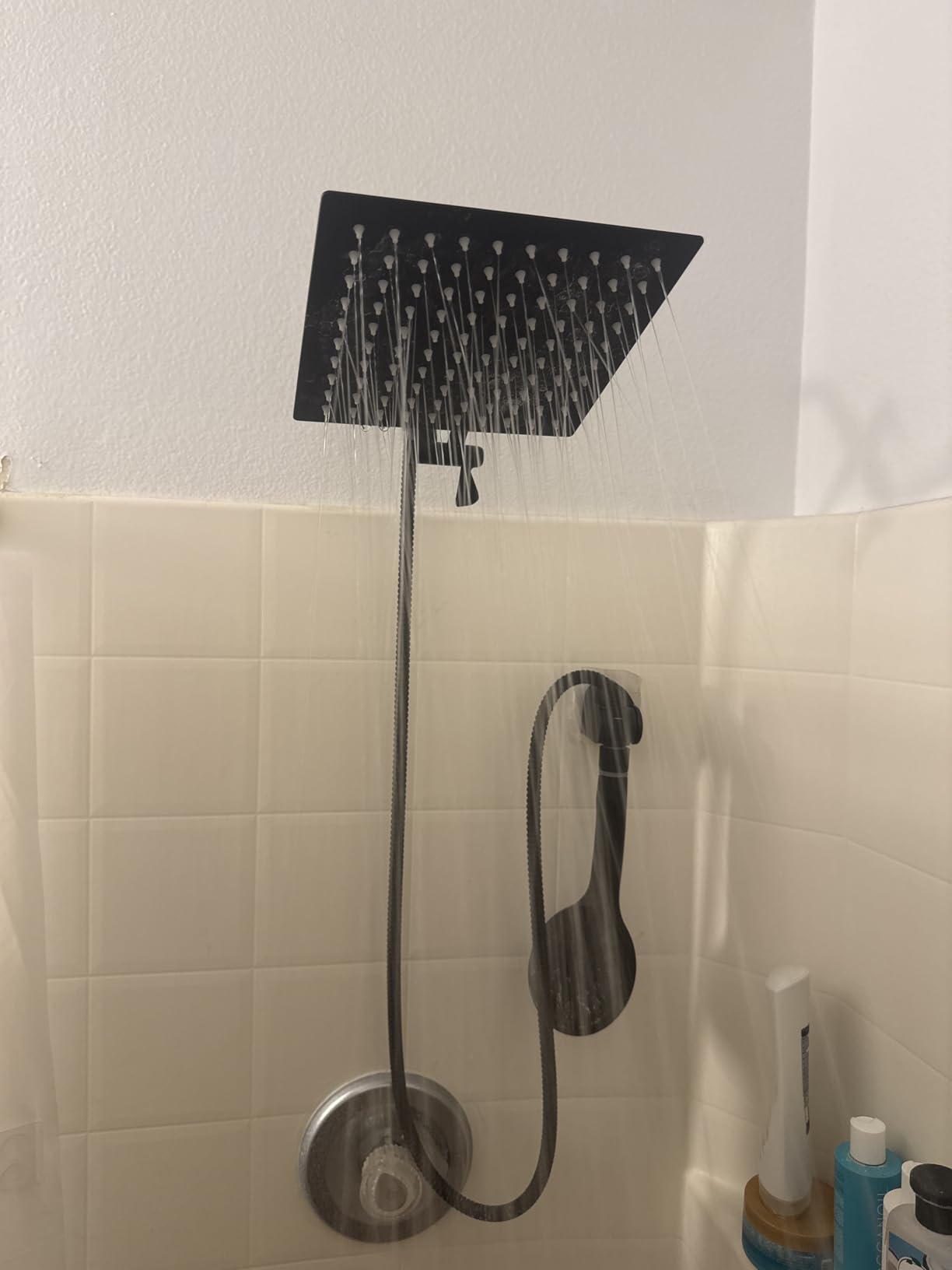 Shower Head, 8'' High Pressure Rainfall/Handheld Shower Combo, Matte Black customer photo 2