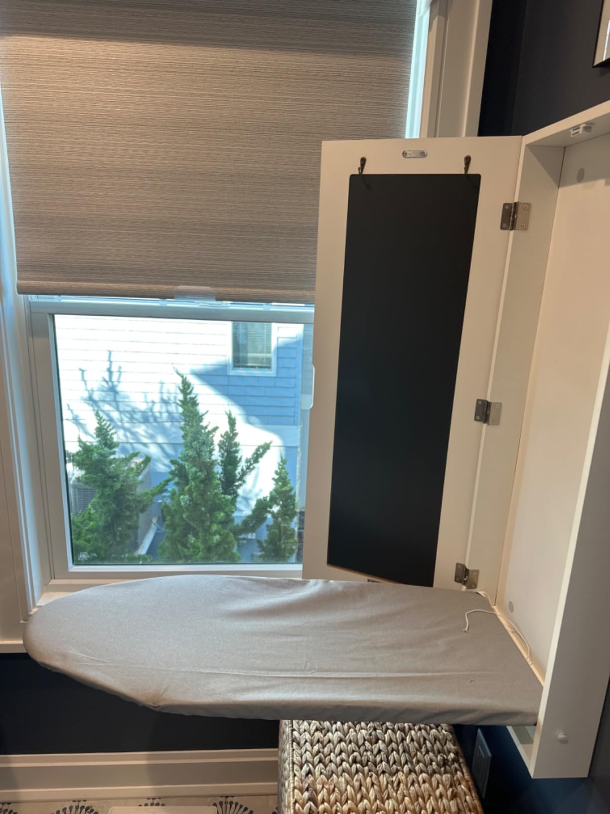 Ivation Wall Mount Ironing Board Cabinet W Mirror, Fold Down, Wall Mounted customer photo 1