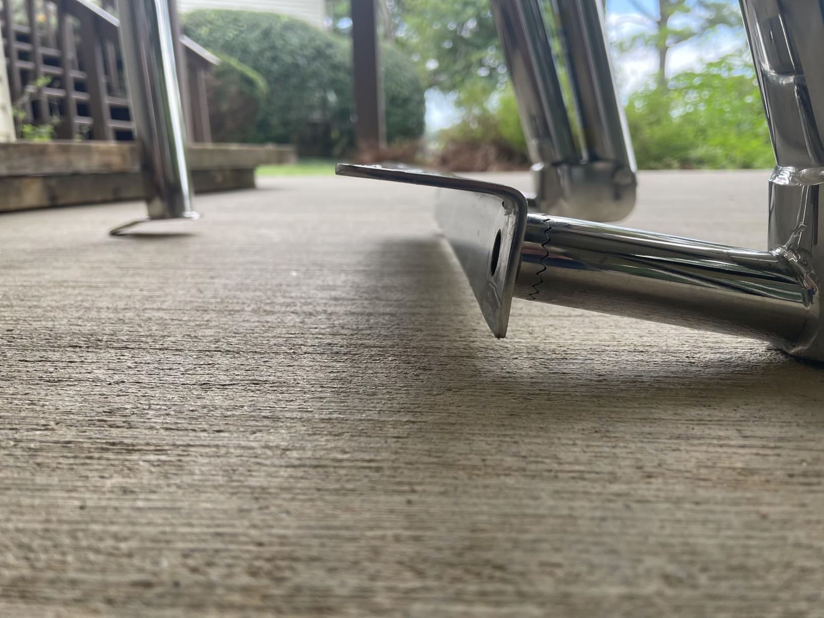 Pontoon Boat Ladder, Stainless Steel Folding Telescoping Rear Entry Inboard Ladder Heavy Duty Custom Swim Deck Ladder with More Wider Pedal and Handrails (4 Steps Ladder) customer photo 2