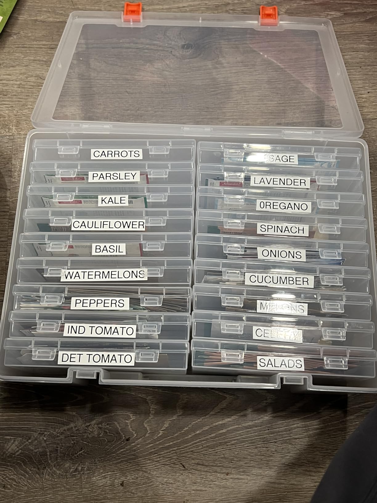 Photo Storage Box 4x6, 18 Inner Extra Large Organizer Acid-Free Photo Keeper Storage Case, Plastic Craft Storage Box for Stickers Stamps Seeds (Clear, 18 Boxes) customer photo 2
