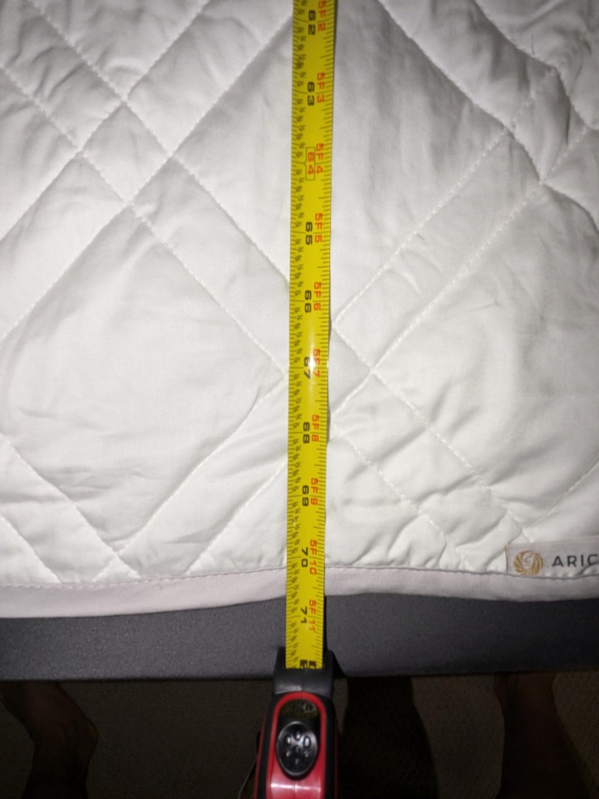 Aricove Cooling Weighted Blanket, 12 lbs, Twin Size for Adults, Luxury Heavy Blanket, Silky Soft Bamboo Viscose, 48x72 inches, Machine Washable, White customer photo 1