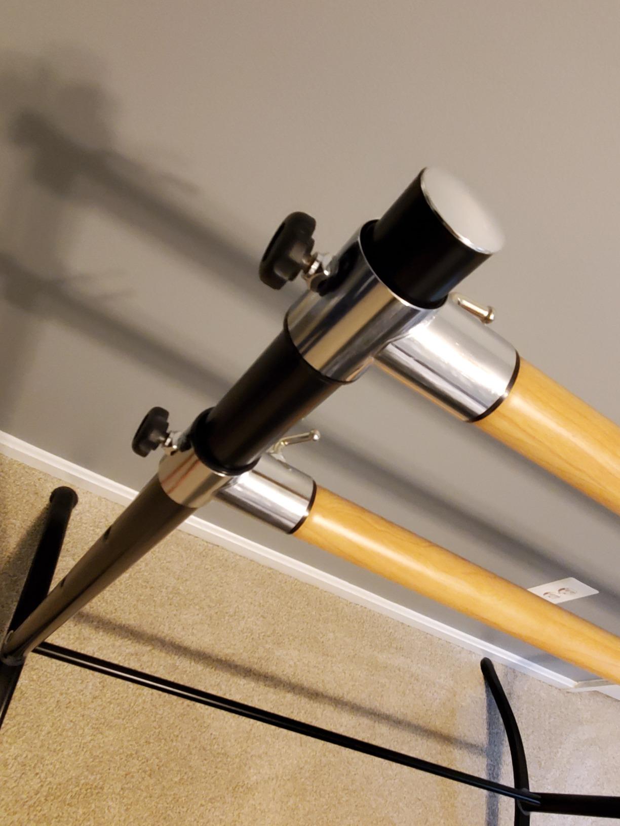 Ballet Barre Portable for Home or Studio, 6 ft Extendable to 12 ft Bar Curved, Height Adjustable from 27