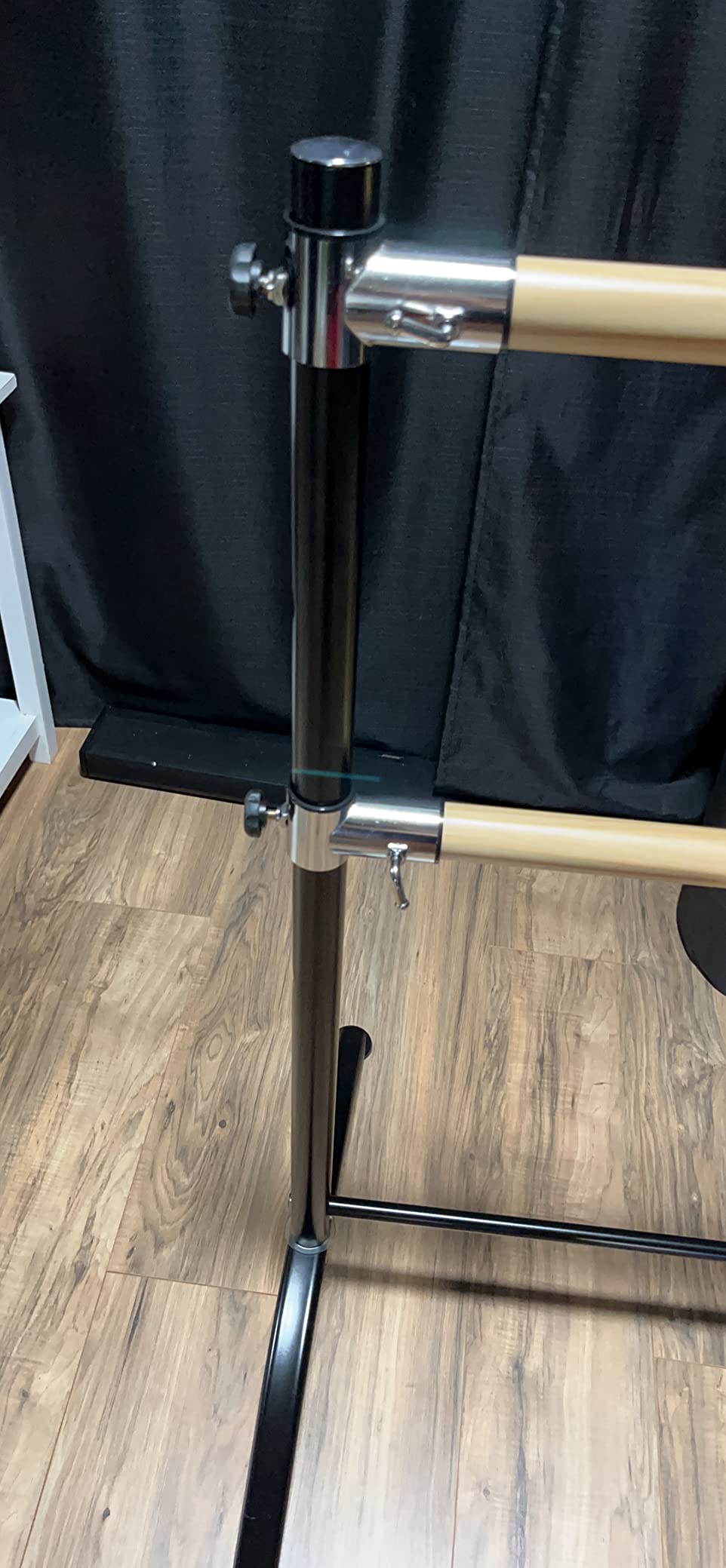 Ballet Barre Portable for Home or Studio, 6 ft Extendable to 12 ft Bar Curved, Height Adjustable from 27