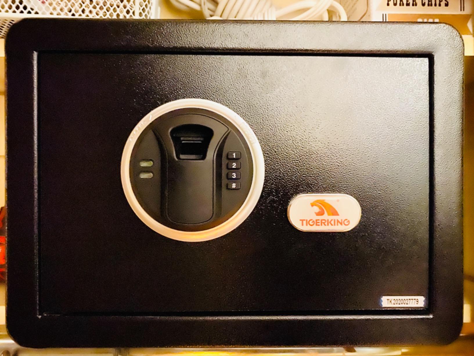 TIGERKING Biometric Small Home Safe with key and digital keypad customer photo 1