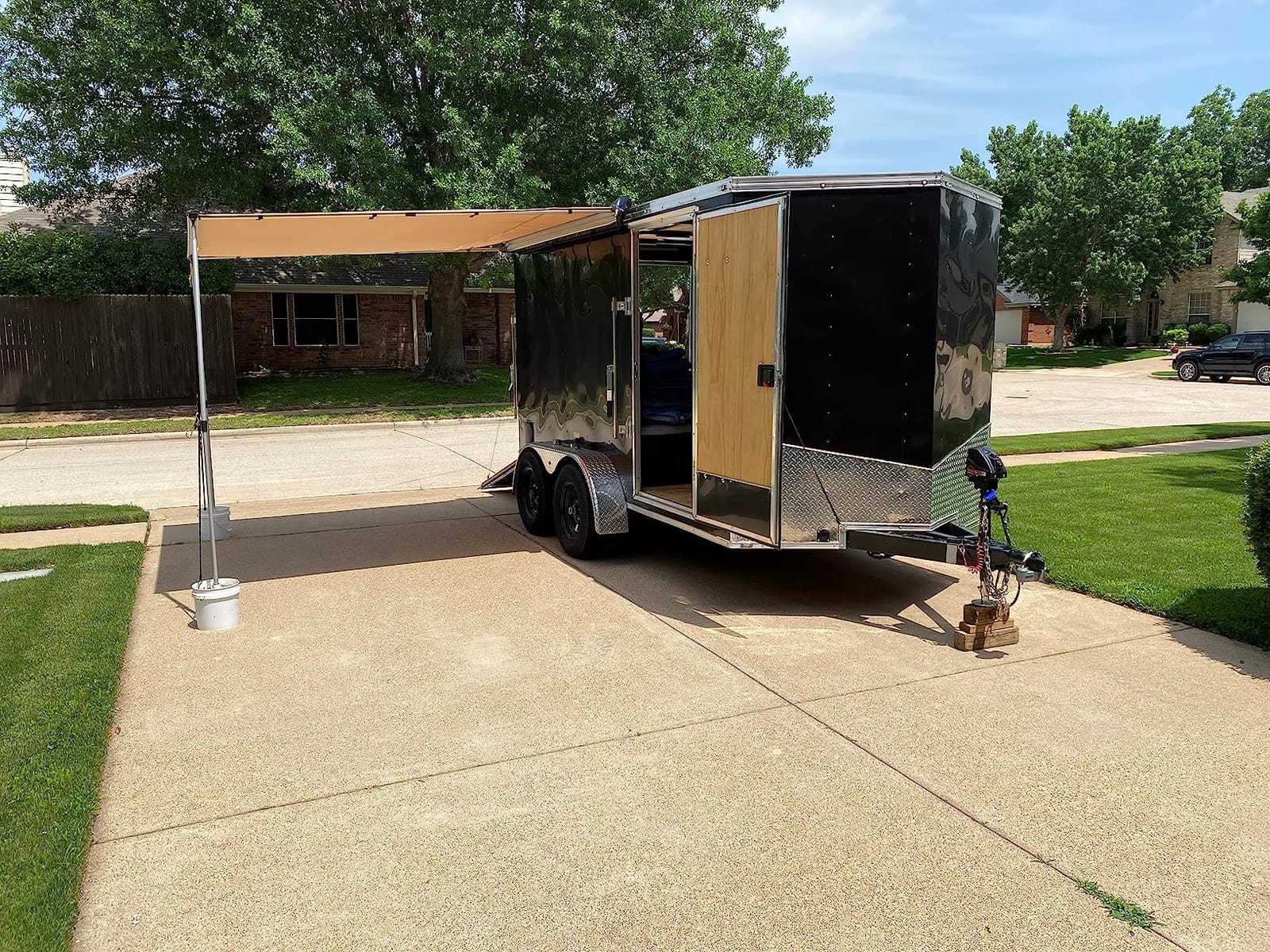 ALL-TOP Vehicle Awning 8.2'x8.2' Roof Rack Pull-Out Sun Shade UV50+, Weatherproof 4x4 Side Awning for Camping & Overland (Hardware Included) customer photo 2