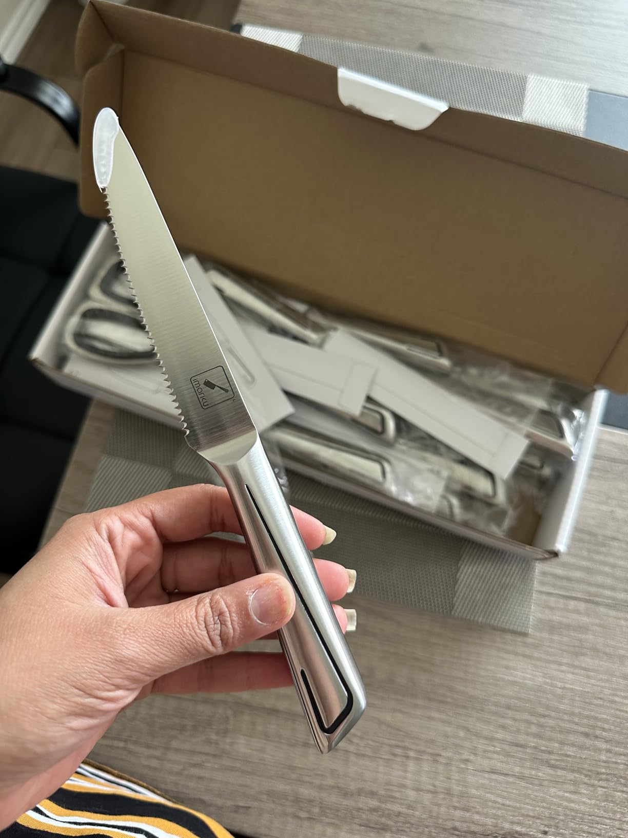 imarku Knife Set - Kitchen Knife Set 15 Pieces Japanese Stainless Steel Knife Block Set with Sharpener - Dishwasher Safe Kitchen's Knives - Ultra Sharp Chef Knife Set for Kitchen, Utility Knives customer photo 1