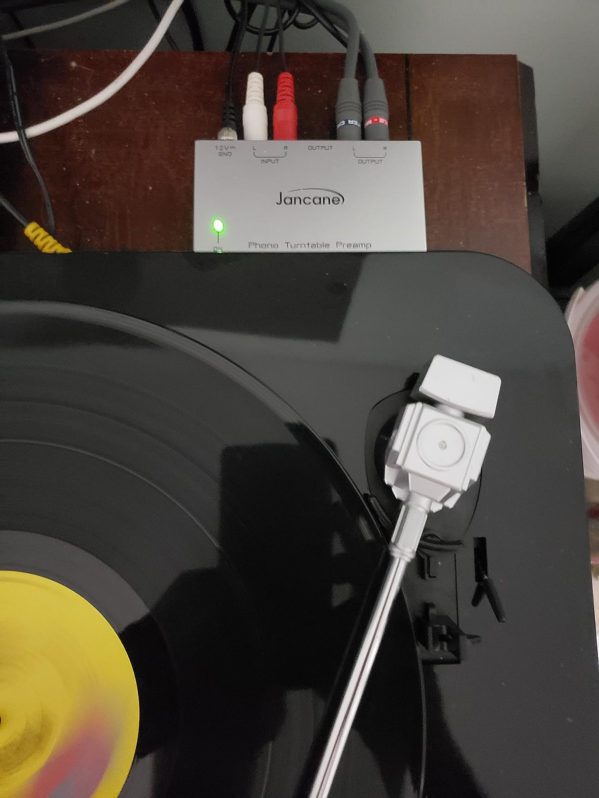 Phono Turntable Preamp, Phono Preamp for Turntable, Record Play, Mini Electronic Audio Stereo Phonograph Preamplifier with RCA Input, RCA/TRS Output, Phono Preamp with 12 Volt DC Adapter customer photo 2