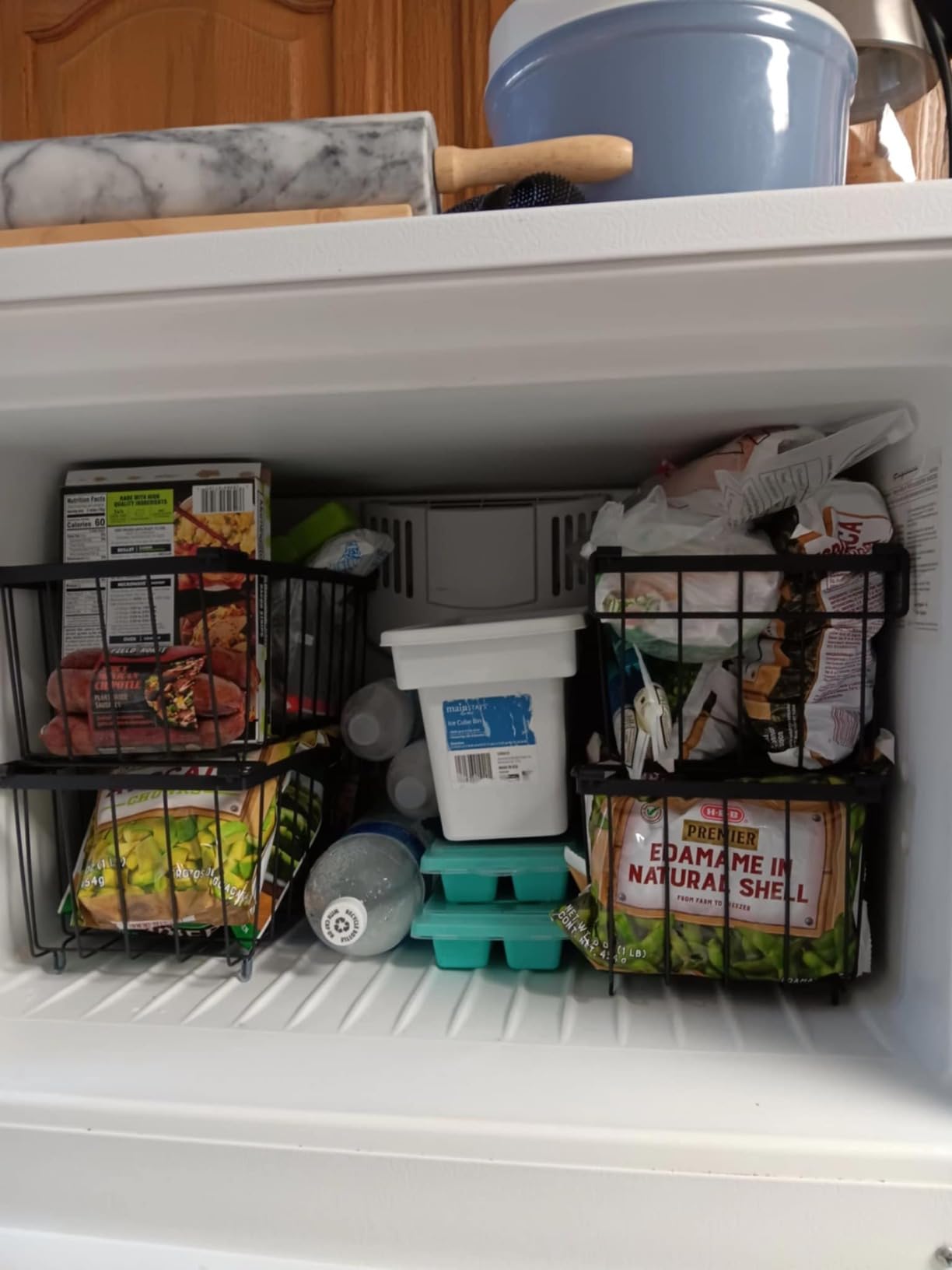 iSPECLE Freezer Organizer Bins - Small Storage Baskets for 7 Cu.Ft, 4 Pack customer photo 2