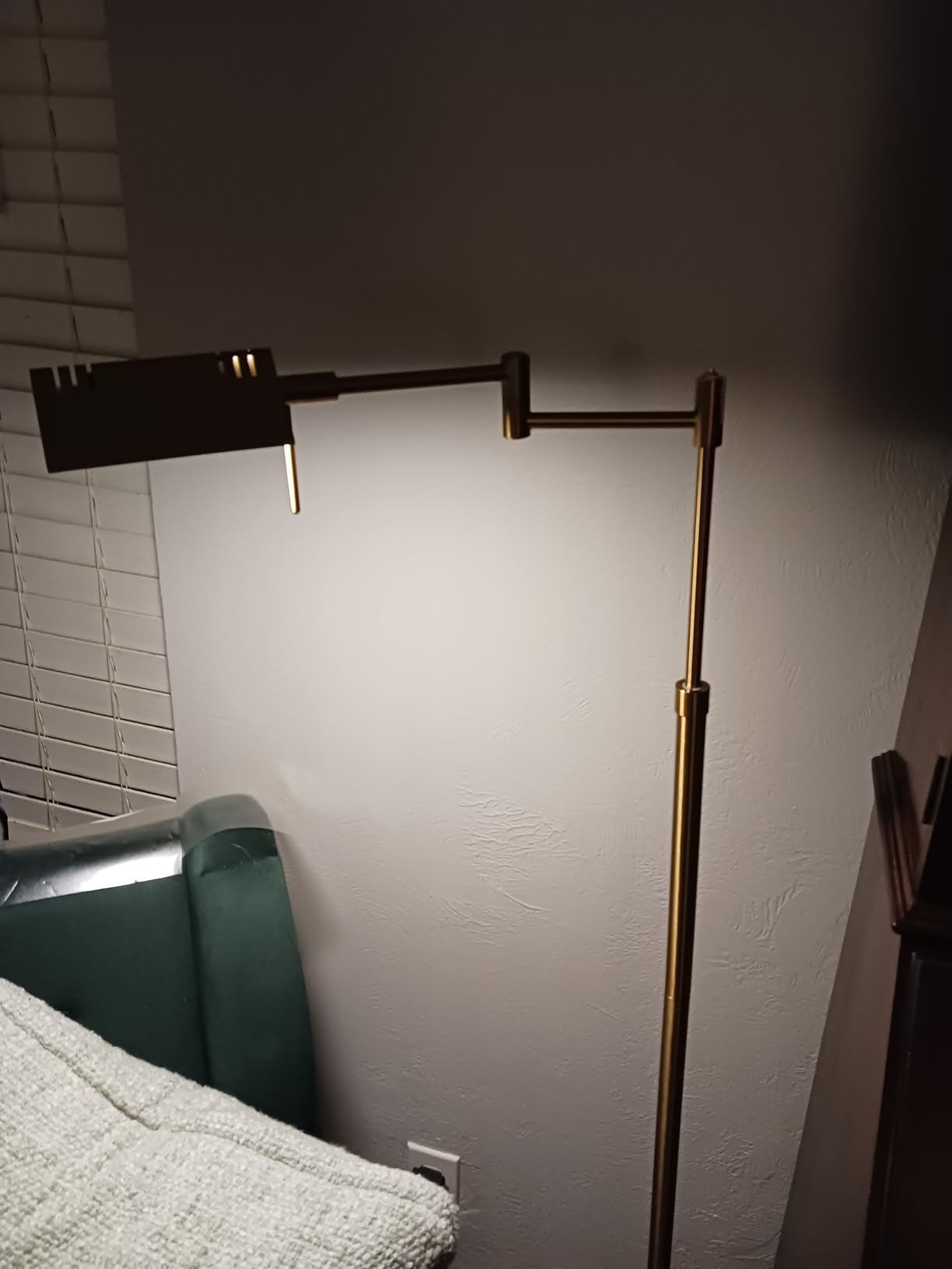 O'Bright Brook Adjustable Dimmable LED Pharmacy Floor Lamp, Brushed Nickel customer photo 1