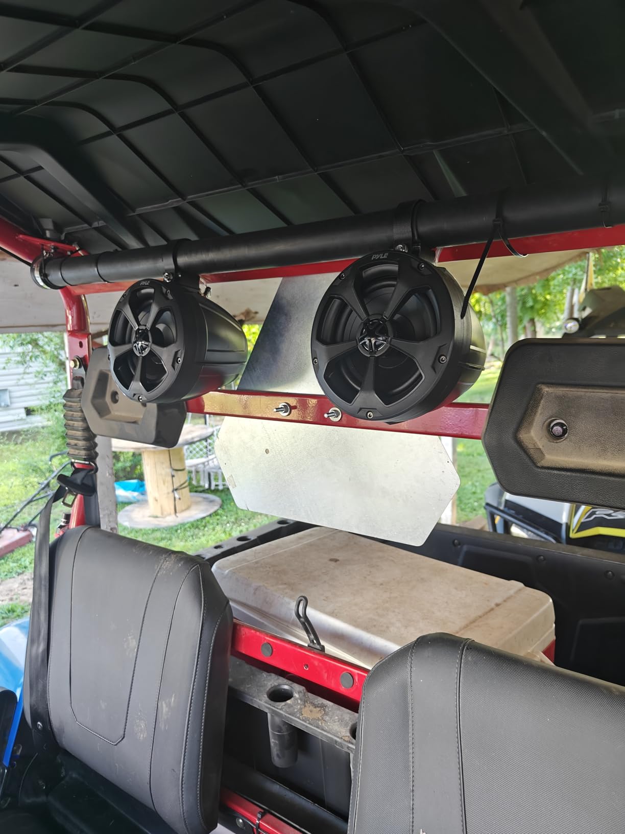 2-Way Dual Waterproof Off-Road Speakers - 5.25 Inch 1000W Marine Grade Wake Tower Speakers System, Full Range Outdoor Audio Stereo Speaker for ATV, UTV, Quad, Jeep, Boat - Pyle PLUTV51BK customer photo 2