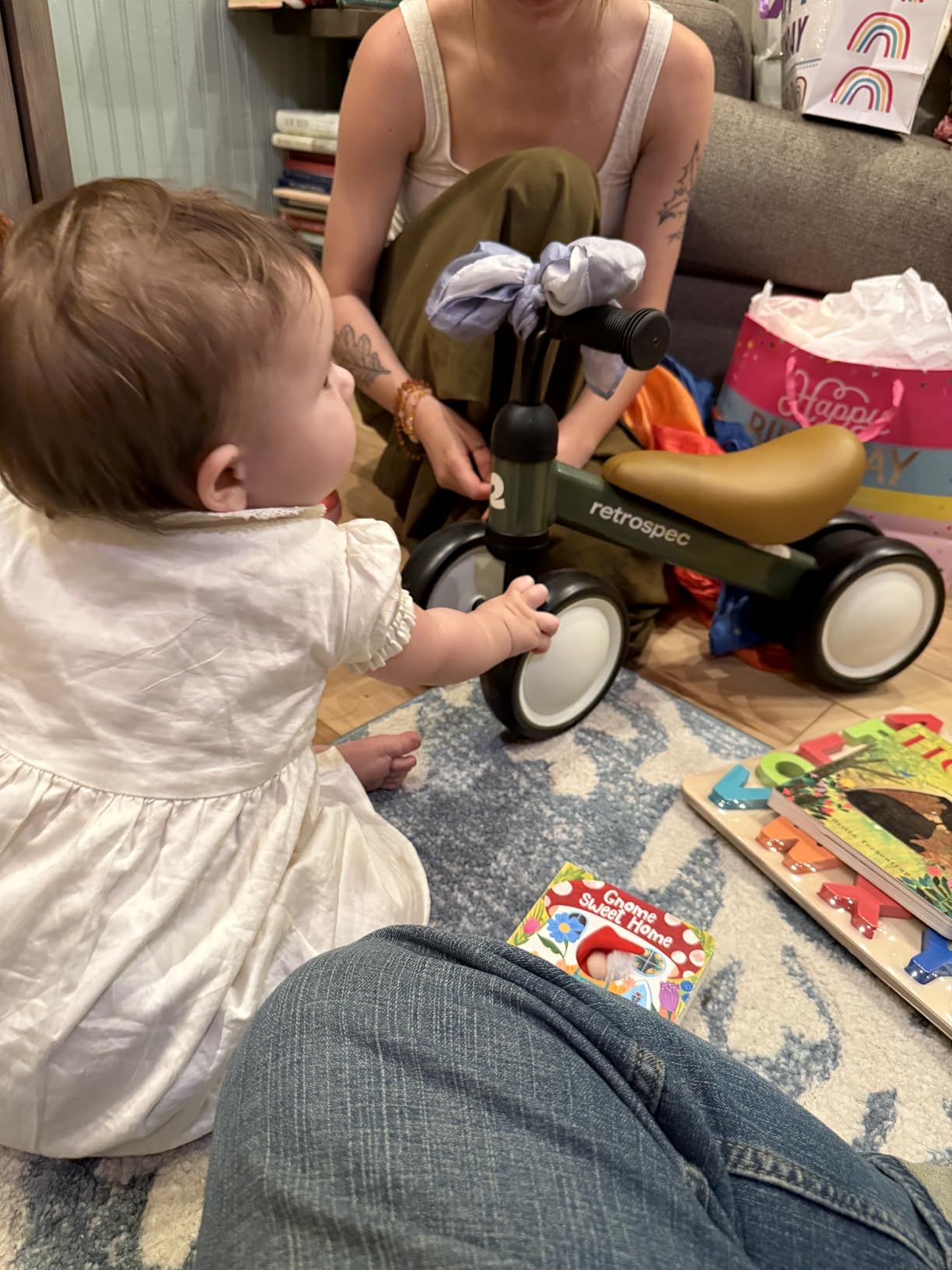 Retrospec Cricket Baby Balance Bike, 4-Wheel Ride-On Toy for Ages 12-24 Months – First Bike & Toddler Bike for 1 Year Old Boys & Girls, First Birthday Gift customer photo 1