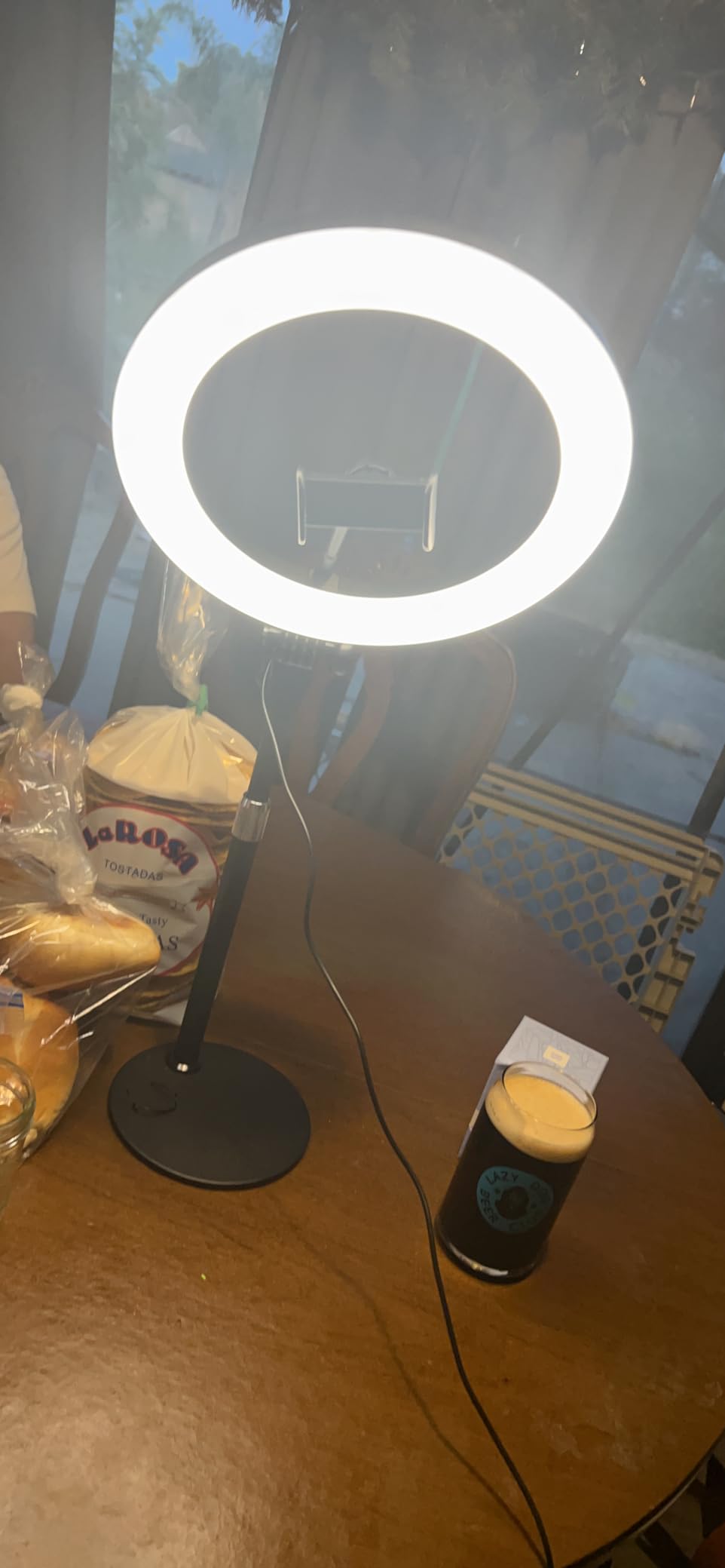 Desk Ring Light with Stand for Computer, Desk Light for Video Recording customer photo 1