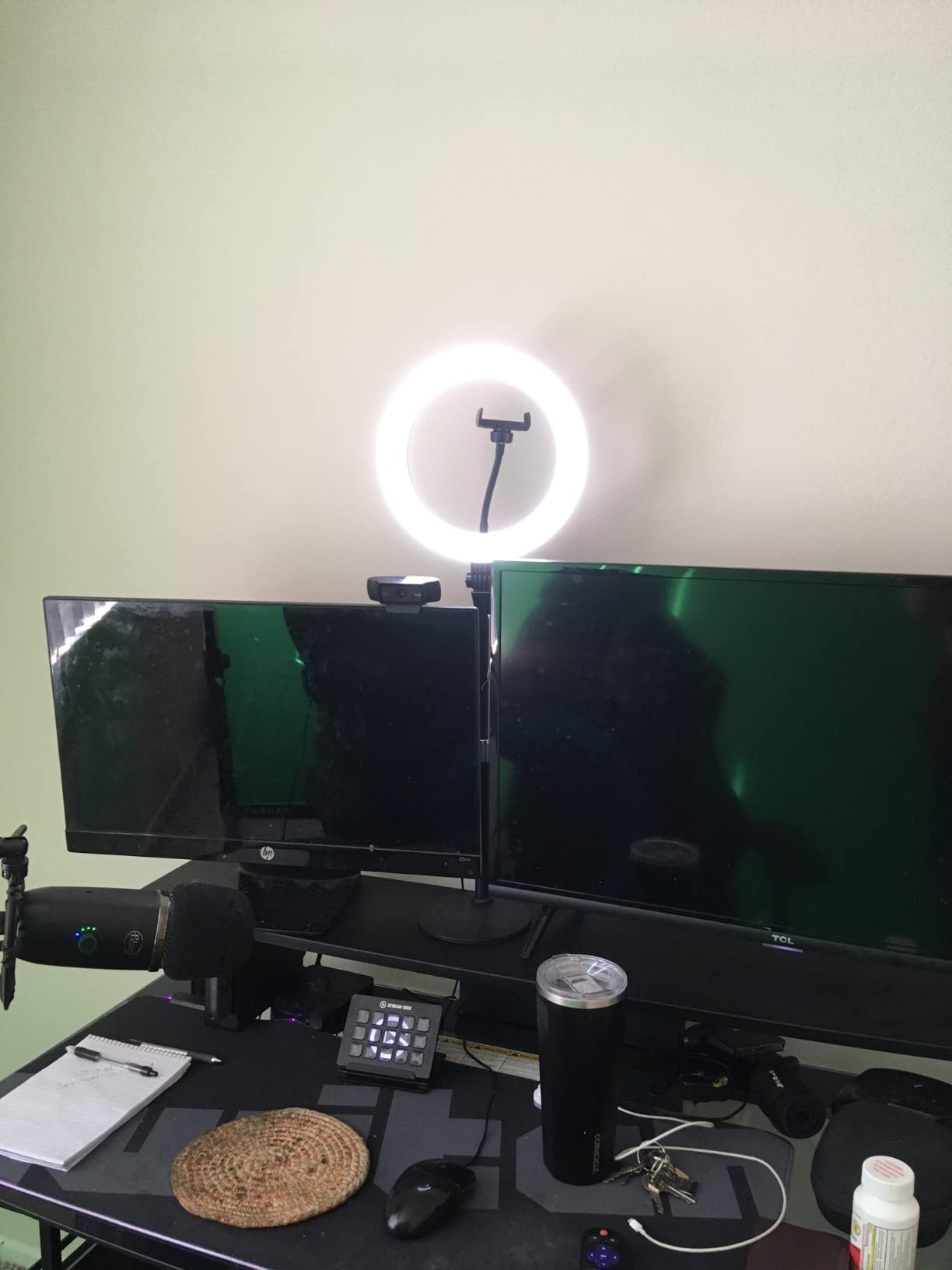 Desk Ring Light with Stand for Computer, Desk Light for Video Recording customer photo 2