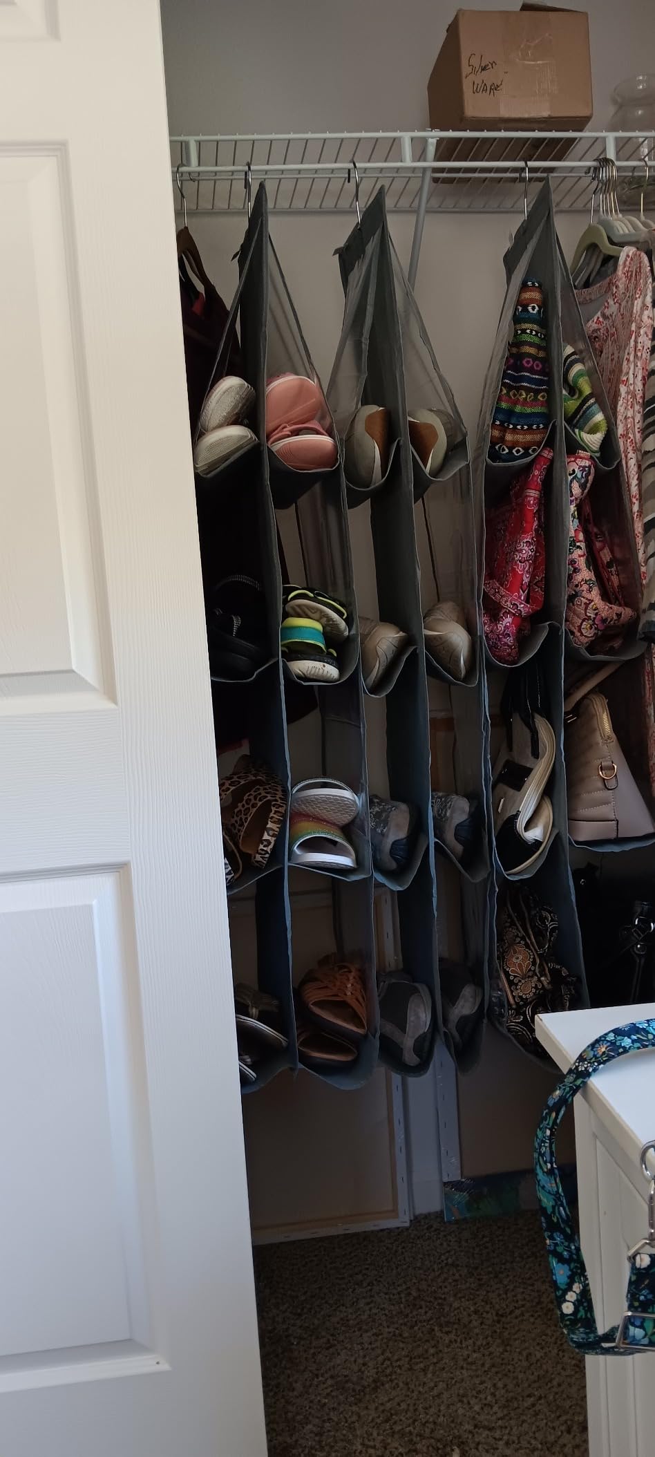 Purse Organizer for Closet, Heavy Duty Hanging Handbag Storage customer photo 1