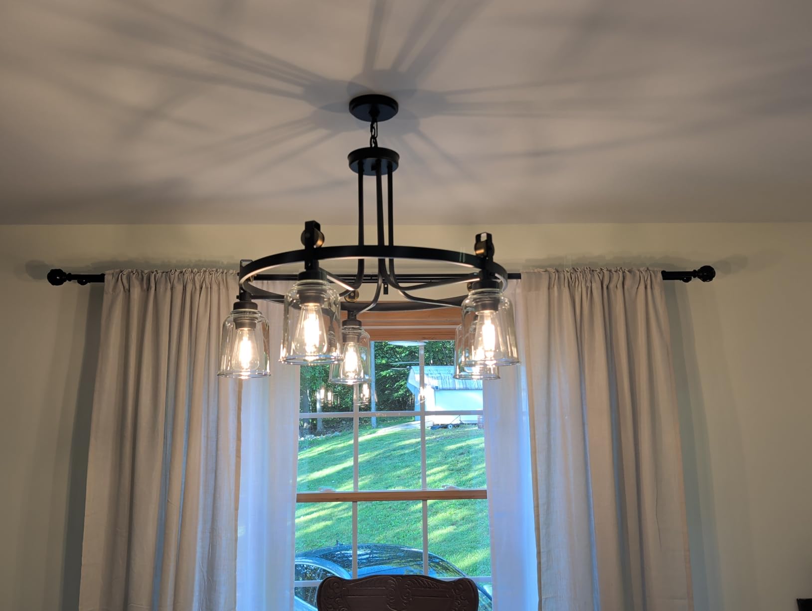 KAMANINA Double Curtain Rod 36 to 72 Inch, Adjustable Dual Rods, Bronze customer photo 2