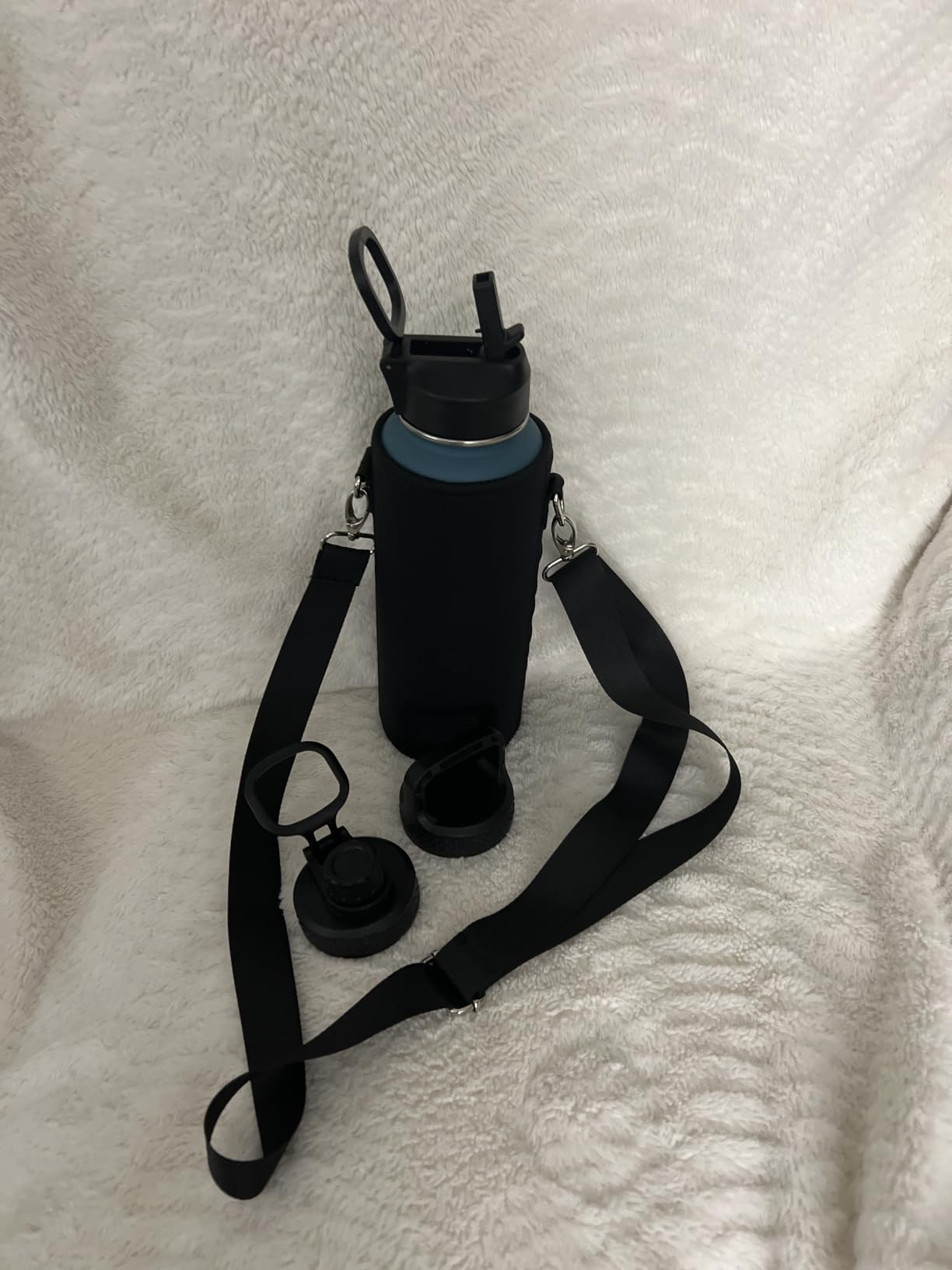 Coolflask 40 oz Water Bottle Insulated with Straw & 3 Leakproof Lids customer photo 2