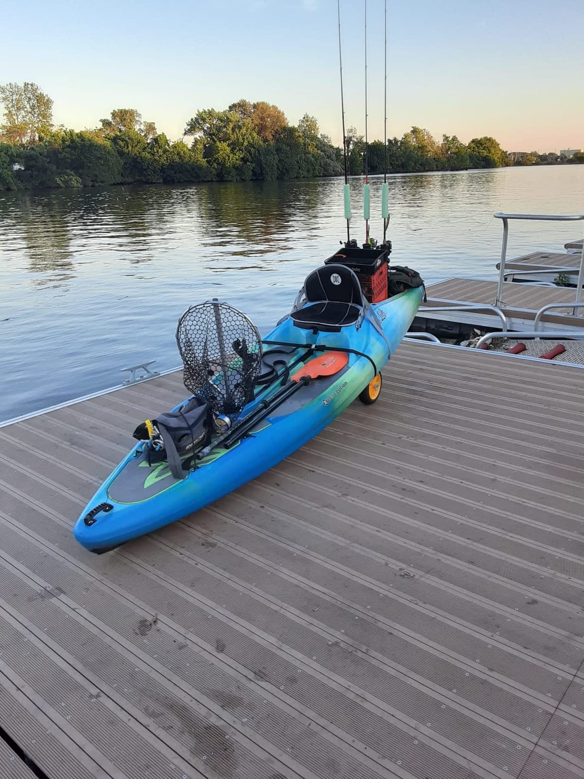 Bonnlo Kayak Car Foldable Aluminum Kayak Trailer with 10'' Solid Tires, Universal Kayaks Wheel Cart Dolly for Canoe, Paddle Board, Boat, Float Mats, Jon Boat customer photo 1