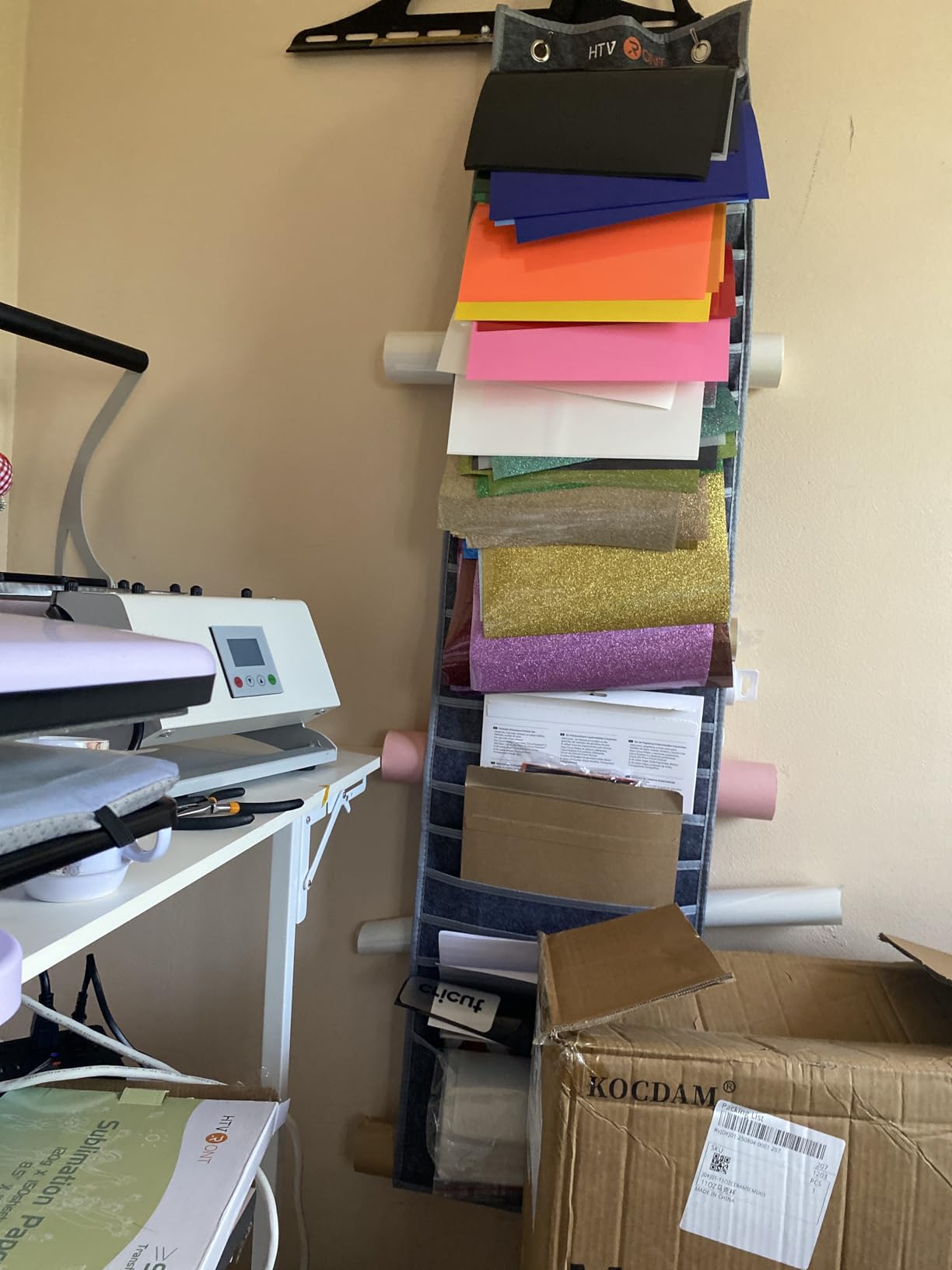 HTVRONT Vinyl Roll Holder With 47 Compartments, Grey Double-sided Organizer customer photo 1
