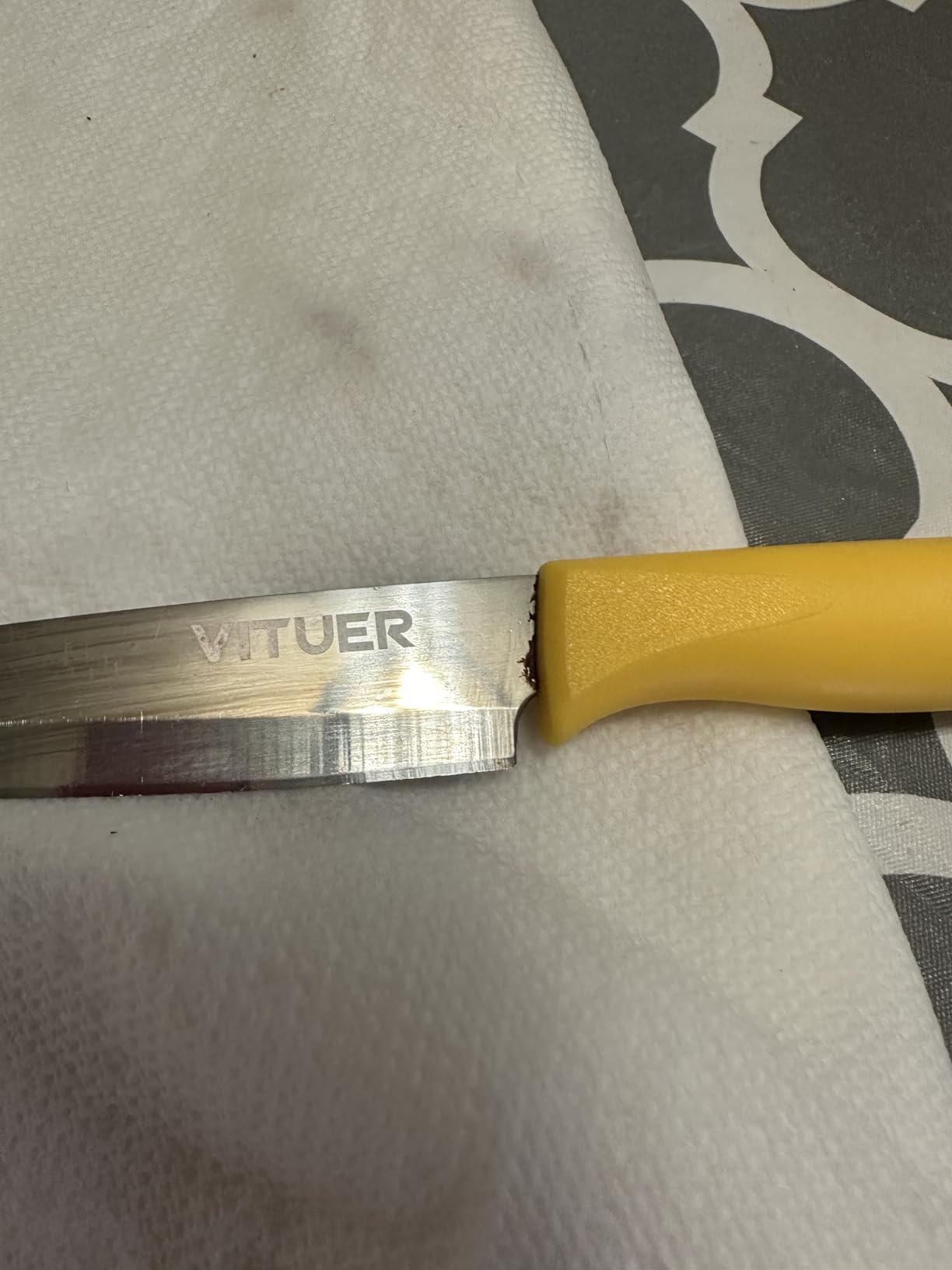 VITUER Paring knife, 4PCS Paring knives (4 Knives and 4 Knife cover), 4 Inch Peeling Fruit and Vegetable Knife, Ultra Sharp Kitchen Knives, German Steel, PP Plastic Handle customer photo 1