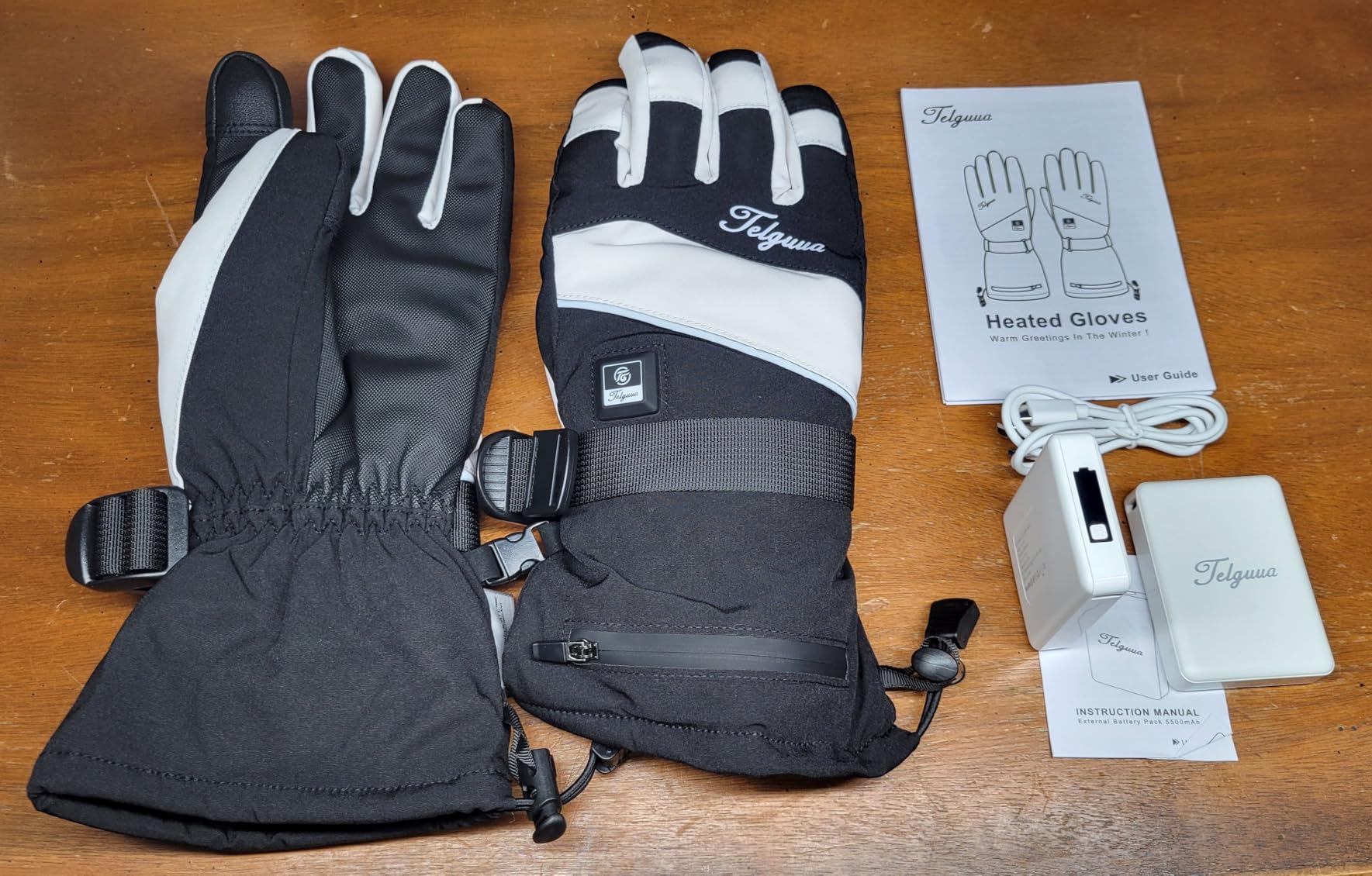 Telguua Heated Gloves for Women Men,Electric Rechargeable Heated Work Glove Ski Mitten Waterproof Touchscreen Heated Gloves customer photo 1