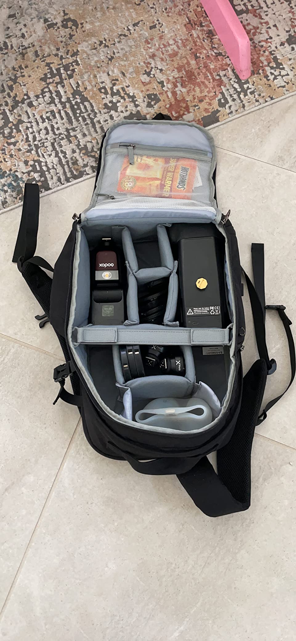 BAGSMART Camera Backpack, DSLR SLR Camera Bag Backpack Fits 15.6 Inch Laptop,Anti-Theft Waterproof Camera Case for Photographers,Men Women,with Rain Cover,Tripod Holder,Black customer photo 2