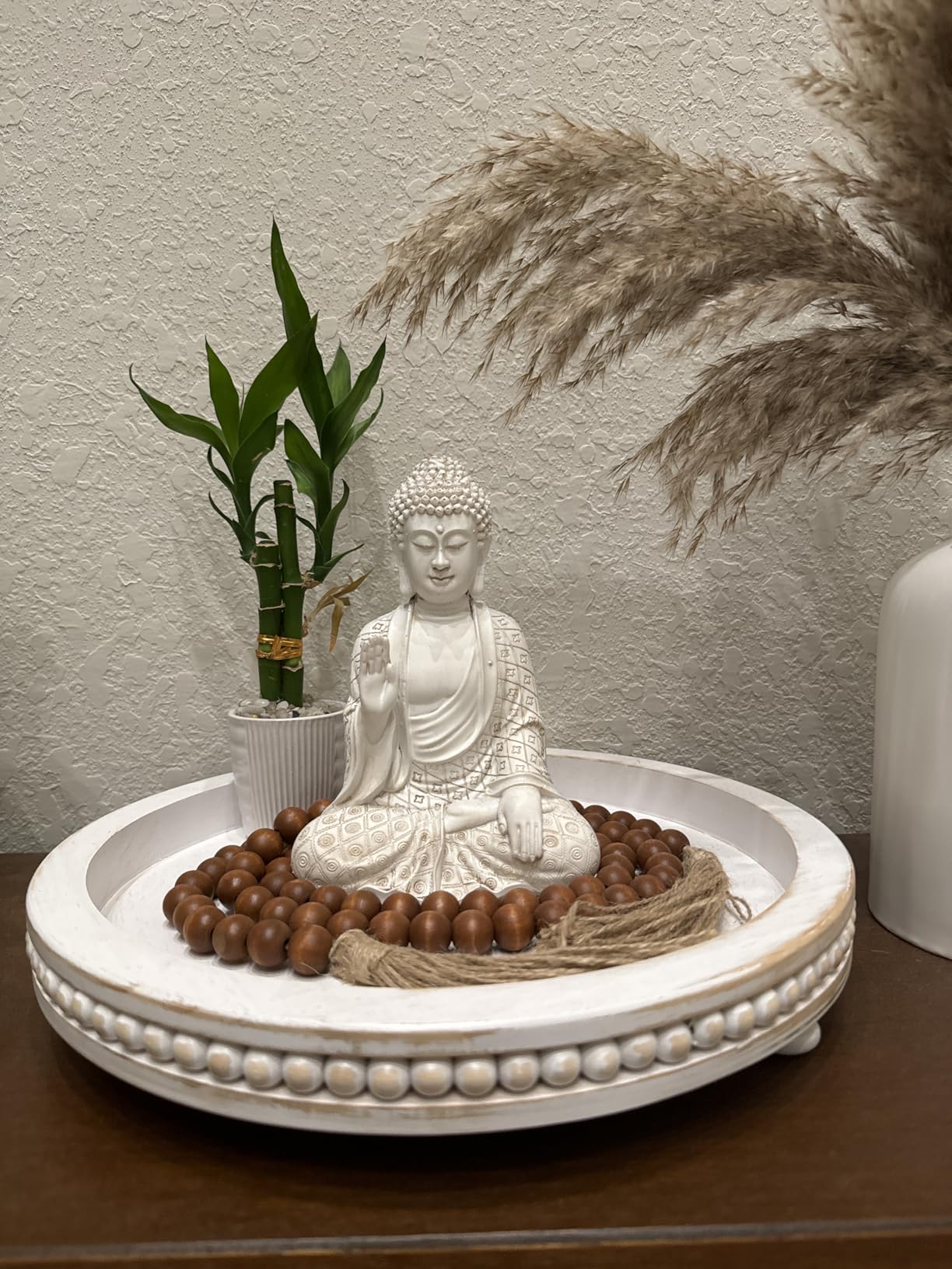 Leekung Buddha Statue for Home Decor,Buddah Statute Zen Decoration,Meditation Buddha Decor Brown 7 inch customer photo 2