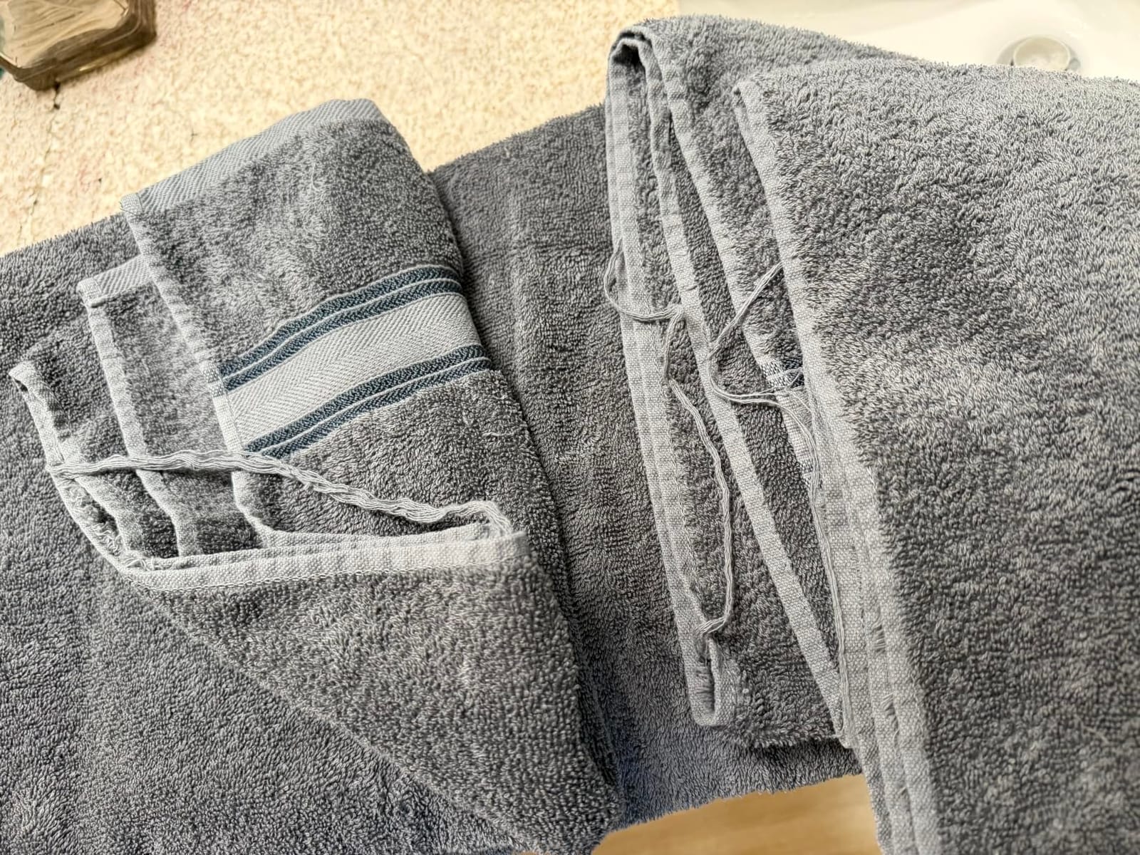 LANE LINEN Bath Towel Set 100% Cotton 18 Piece Soft Absorbent - Grey customer photo 2
