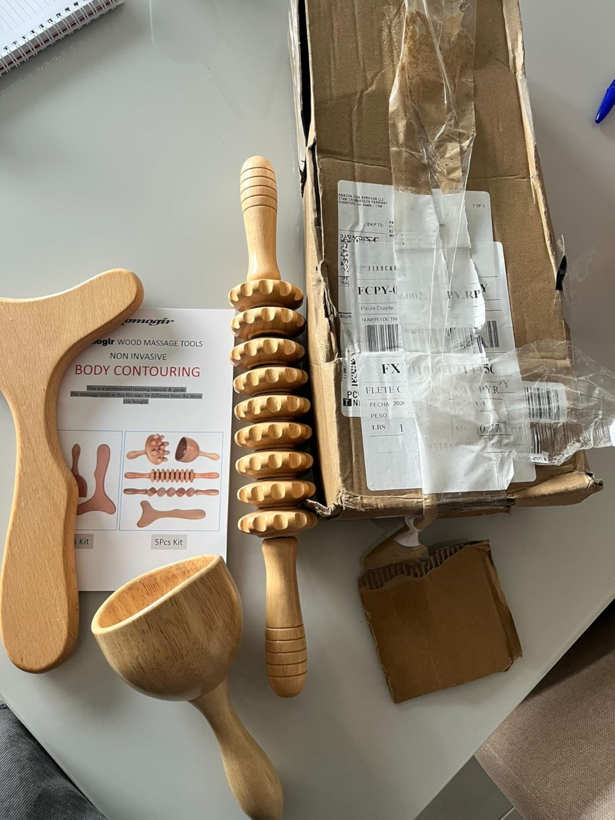 Komogir 3-in-1 Wood Therapy Massage Tools Lymphatic Drainage Massager Wooden Massager for Maderoterapia,Anti-Cellulite, Body Sculpting & Contouring customer photo 2