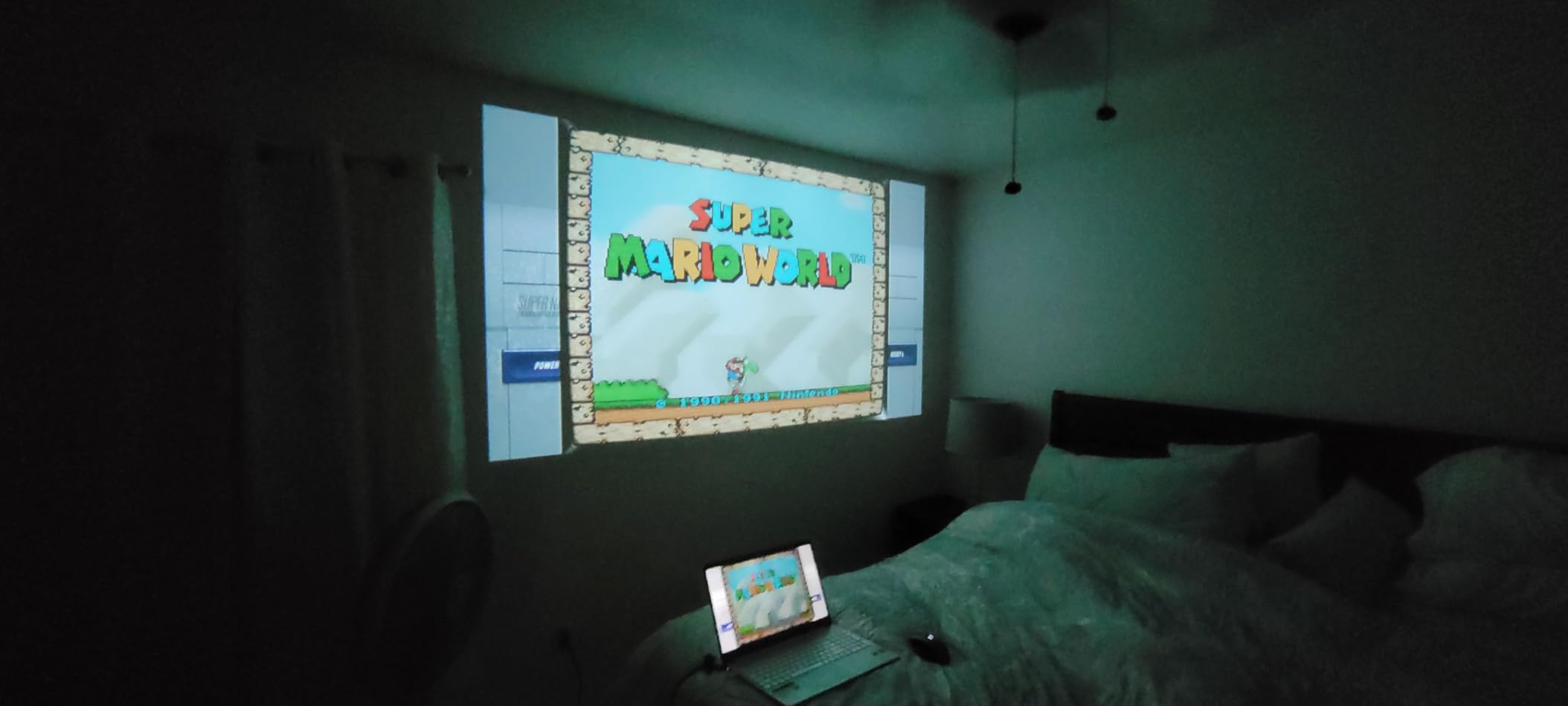 Mini Projector with WiFi and Bluetooth, AKIYO 2026 Upgraded Projector 1080P customer photo 1