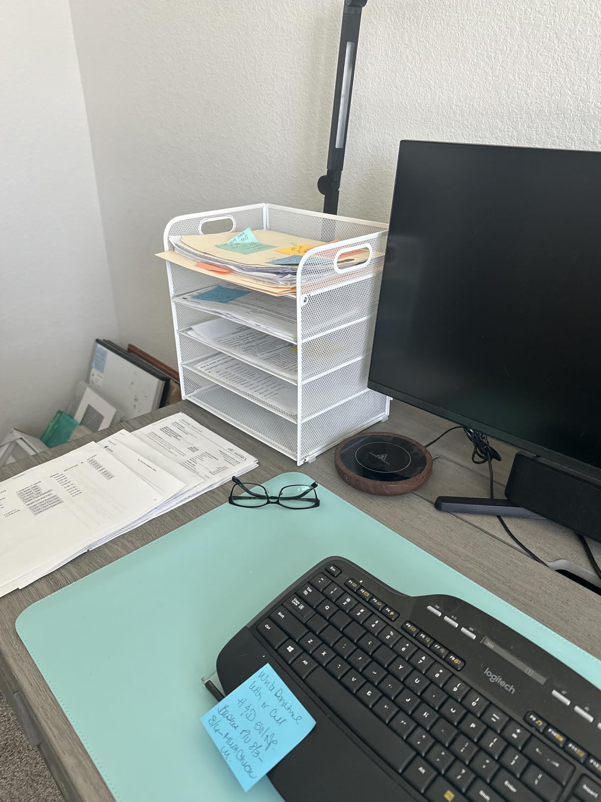 Letter Tray Paper Organizer 5-Tier Desk Organizer File Organizer Paper Holder with Handle, Metal Desktop Document Shelf Tray Office Classroom Organization - Black customer photo 1