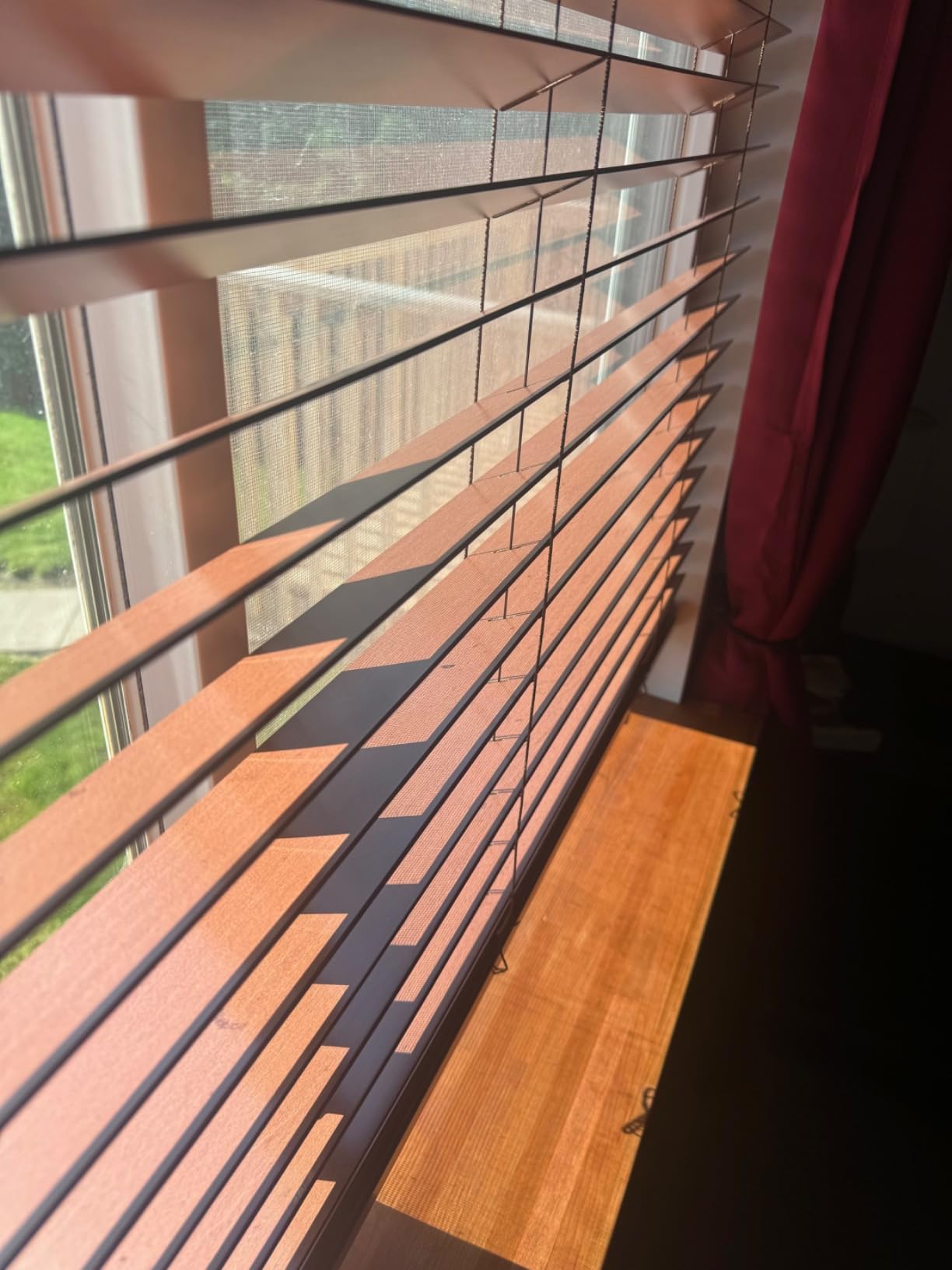 TailorView Customizable 2 Inch Wood Cordless Horizontal Blinds, Rosewood customer photo 2