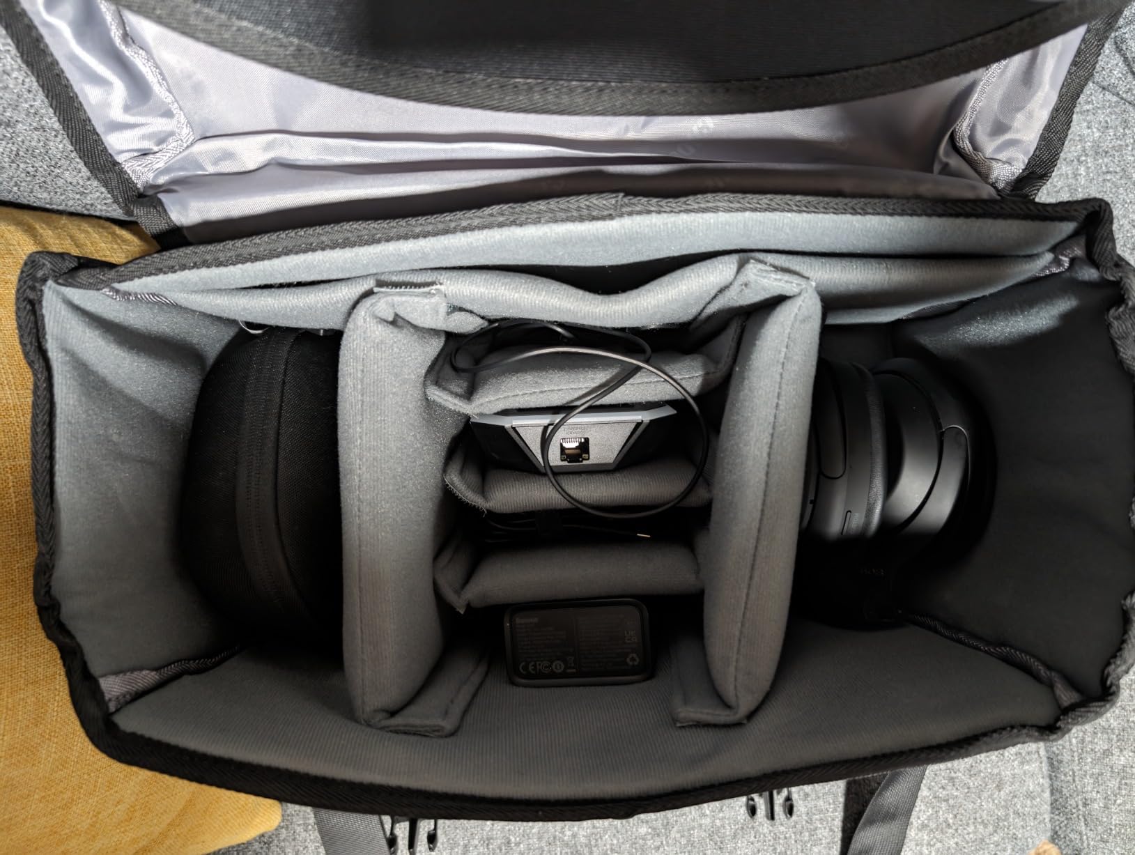 CADeN Camera Bag Case Shoulder Messenger Bag with Tripod Holder Compatible for Nikon, Canon, Sony, DSLR SLR Mirrorless Cameras Waterproof (Black, Large) customer photo 2