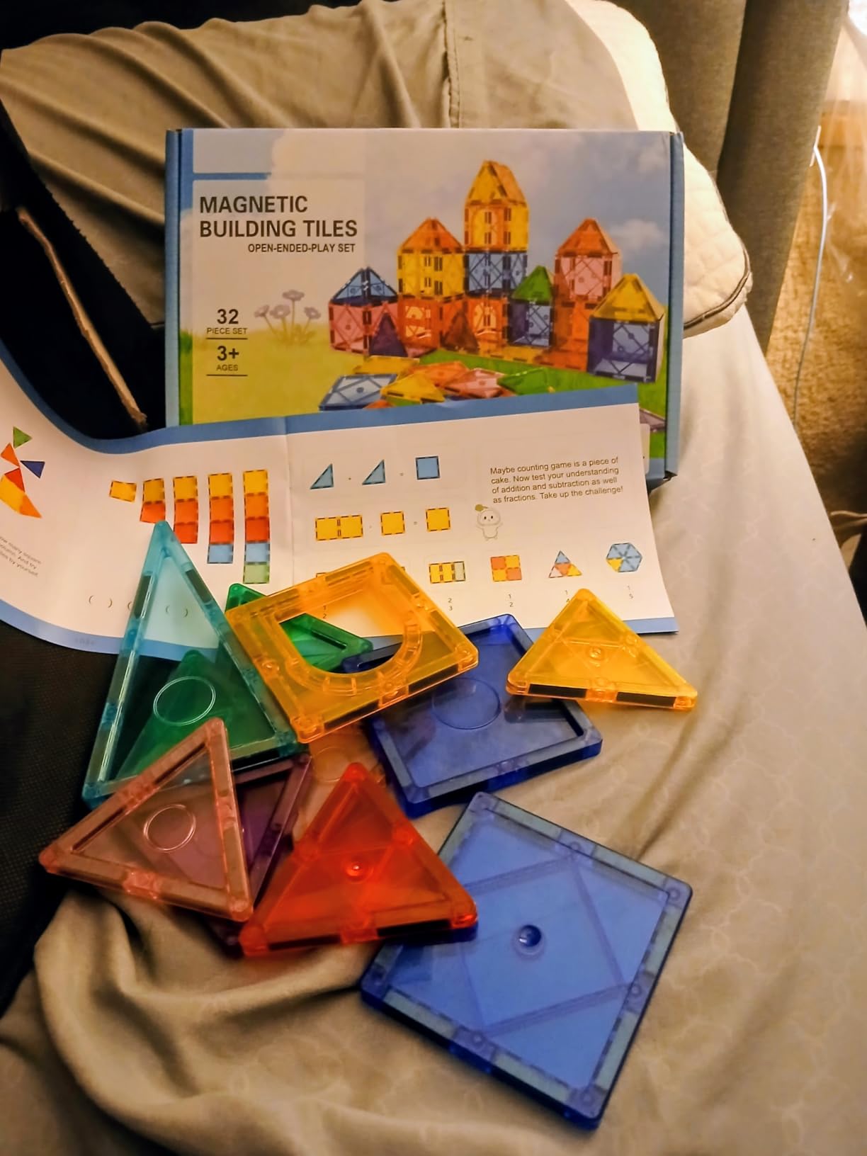 Magnetic Tiles Toddler Toys Magnetic Building Blocks for Kids Ages 3-12 STEM Educational Toys for Girls & Boys Sensory Toys for Kids with Autism Classroom Must Haves Outdoor Toys customer photo 1