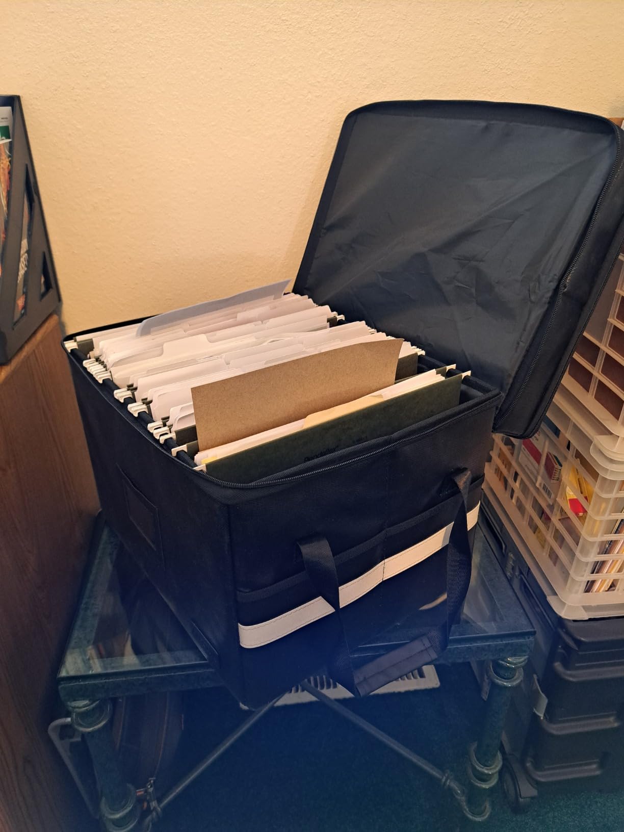 Fireproof File Oganizer with Lock, 2 Layer Fireproof Document Storage Box customer photo 1