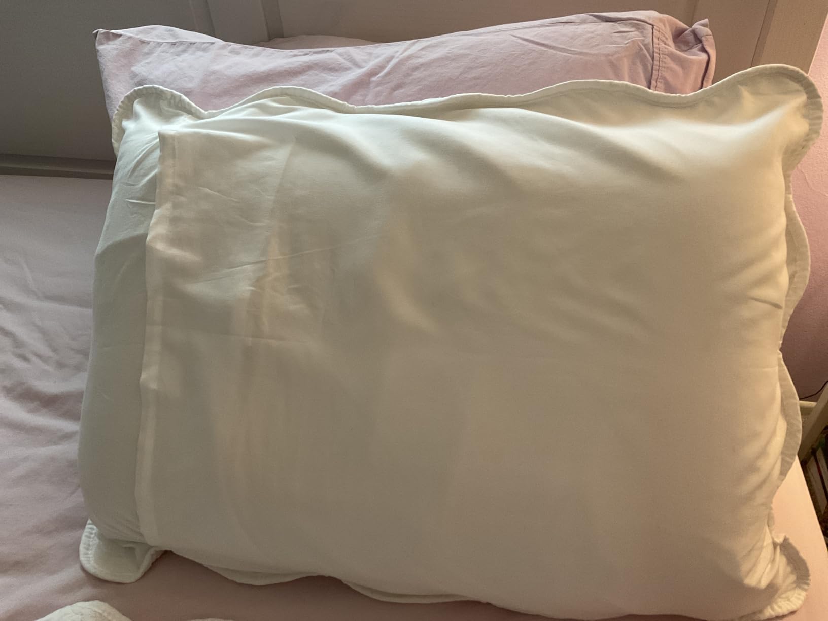 BOSOWOS Quilted Pillow Shams Set of 2, Decorative Microfiber Standard Bed Pillow Shams, Soft Pillow Covers with Envelope Closure (White, 2Pcs:20 x 26inch) customer photo 1